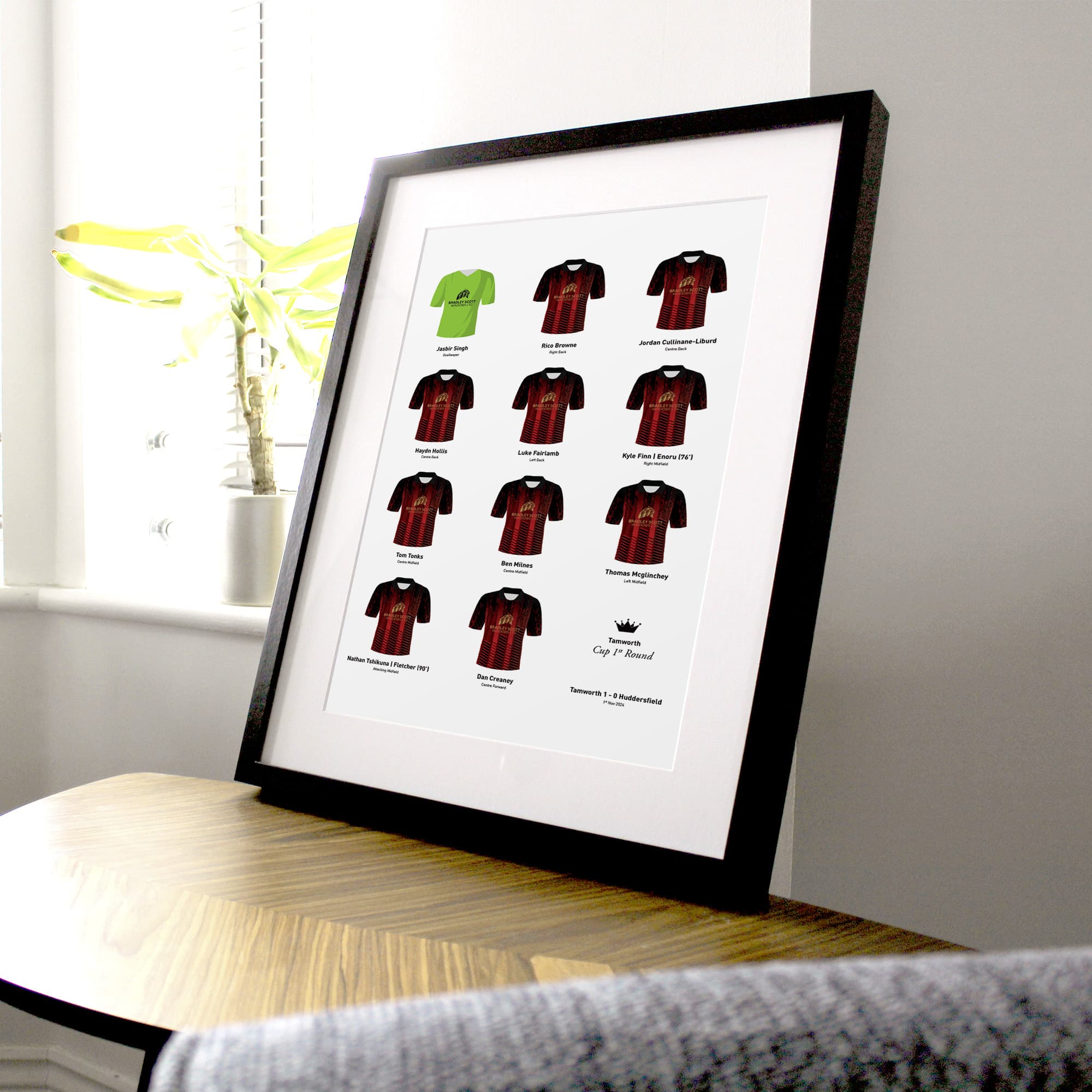 Tamworth 2024 Cup 1st Round Football Team Print
