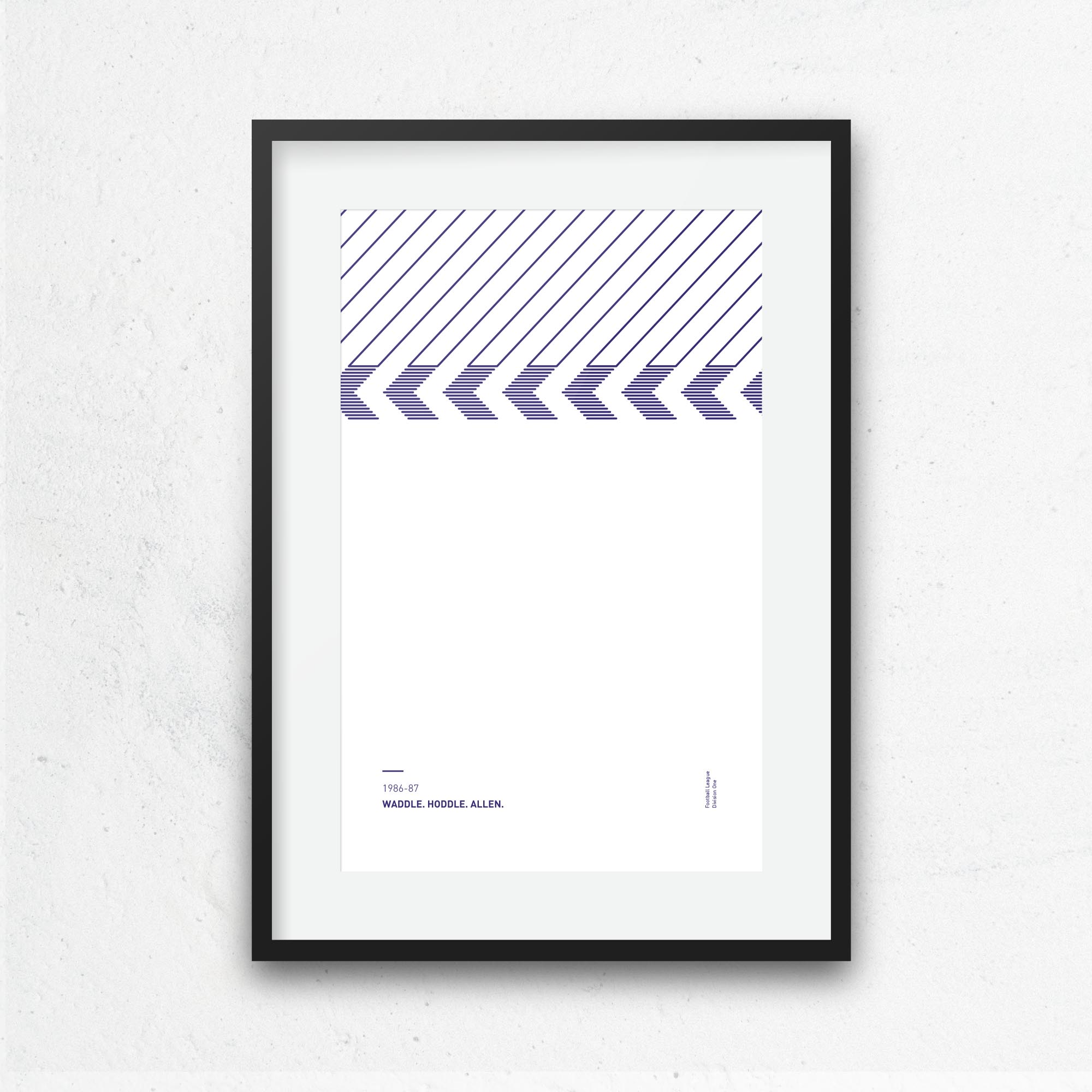 Tottenham 1986-87 'Better Days' Football Print Good Team On Paper