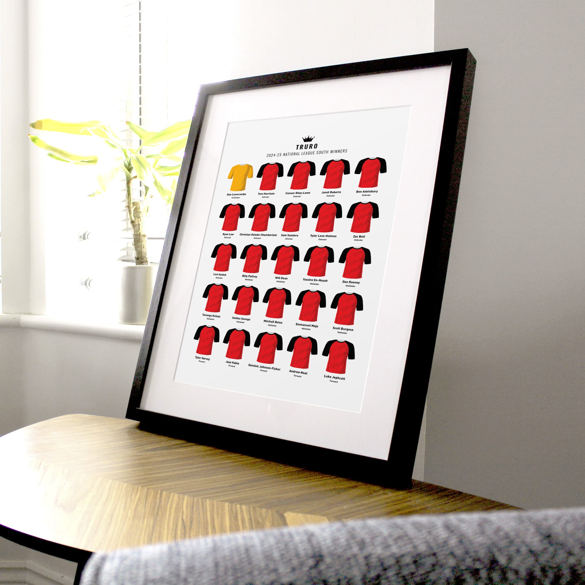 Truro 2025 National League South Winners Football Team Print