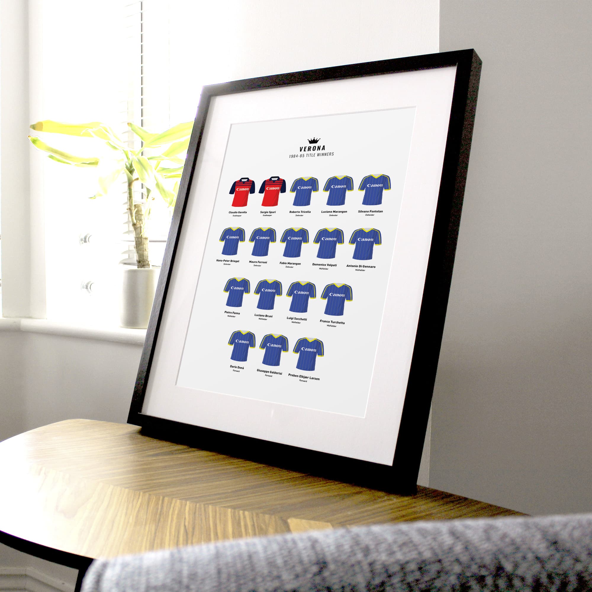 Verona 1985 Title Winners Football Team Print