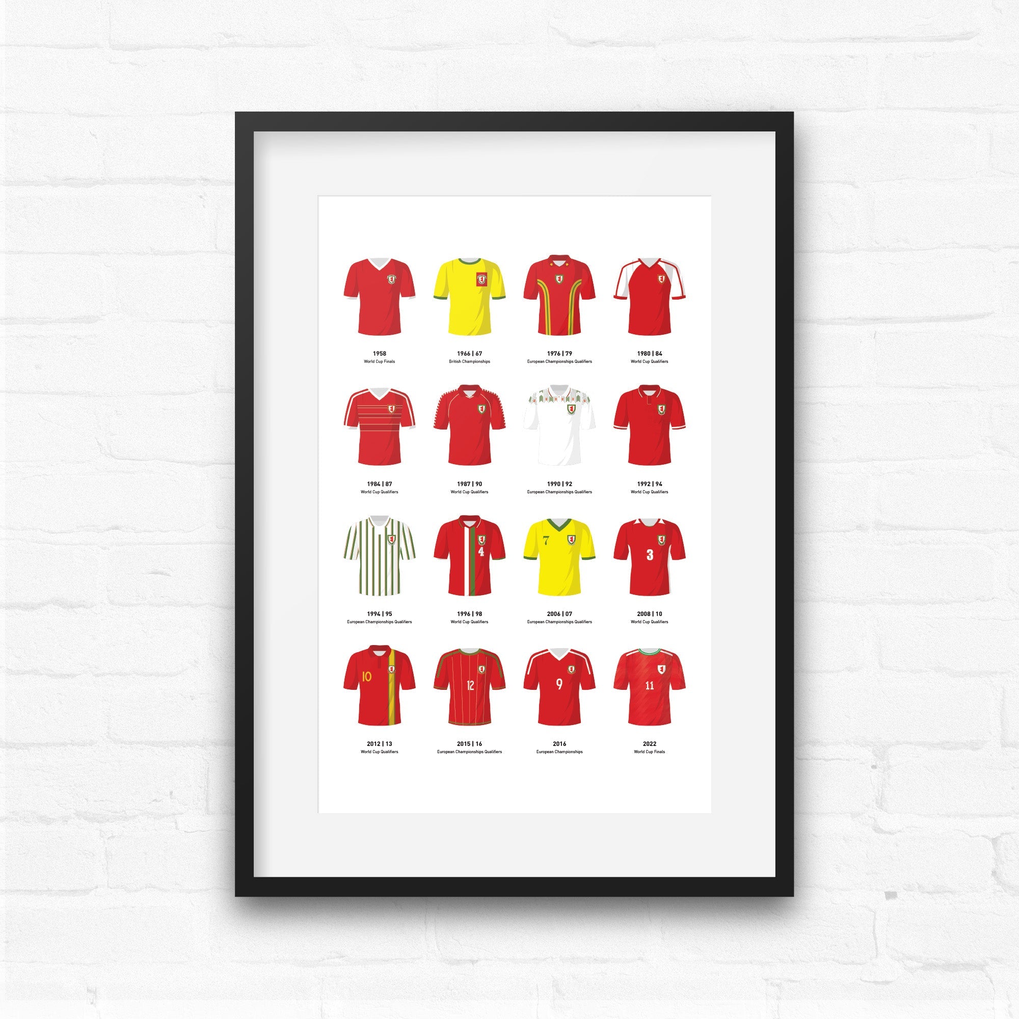 Wales Classic Kits Football Team Print Good Team On Paper