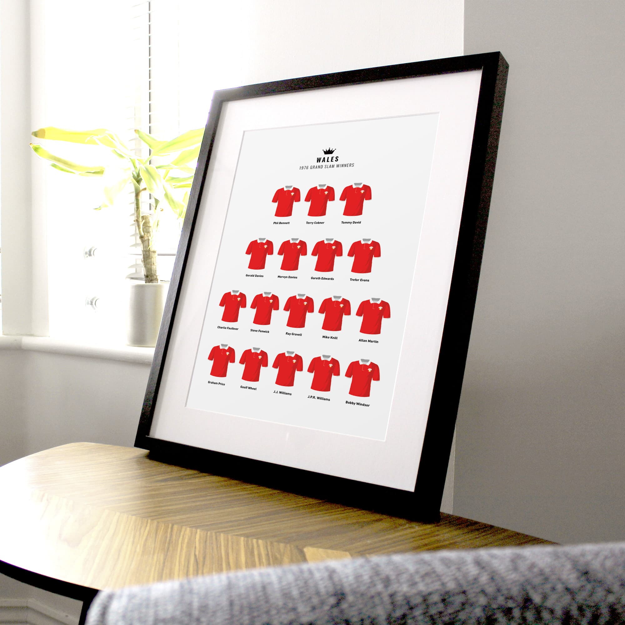 Wales Rugby Union 1976 Grand Slam Winners Team Print