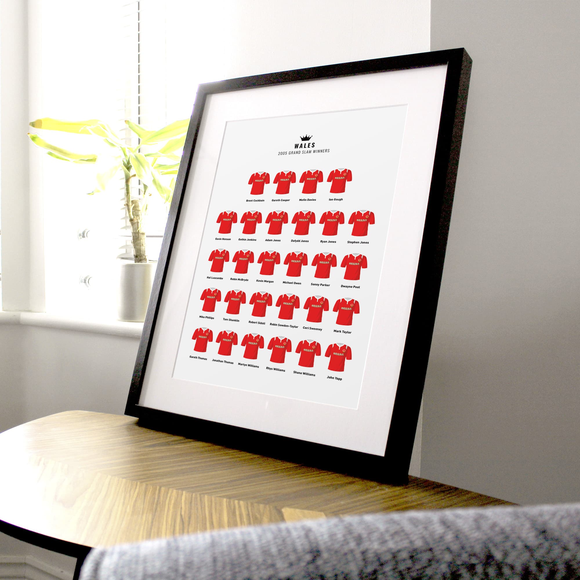 Wales Rugby Union 2005 Grand Slam Winners Team Print