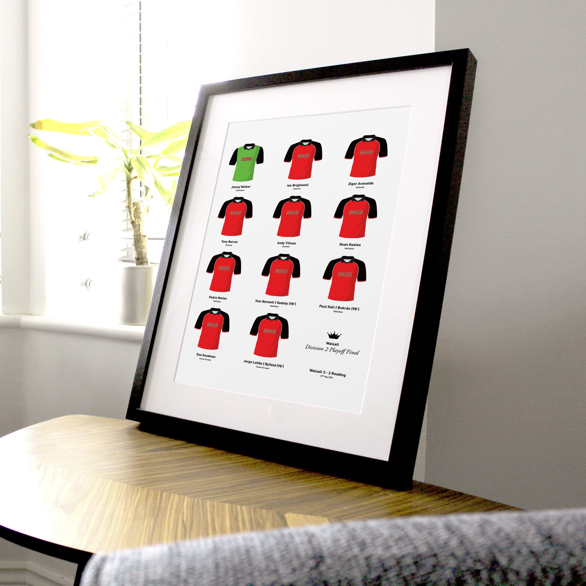 Walsall 2001 Division 2 Playoff Winners Football Team Print Good Team On Paper