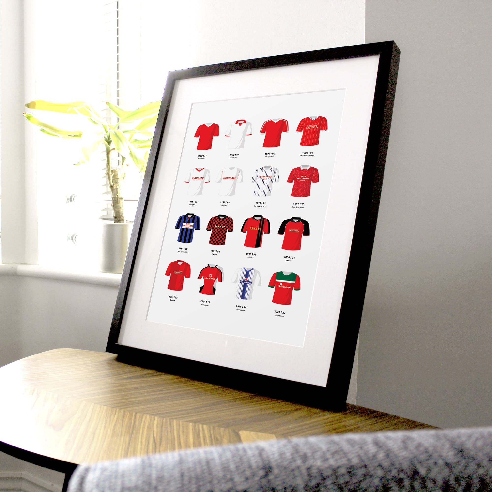 Walsall Classic Kits Football Team Print Good Team On Paper