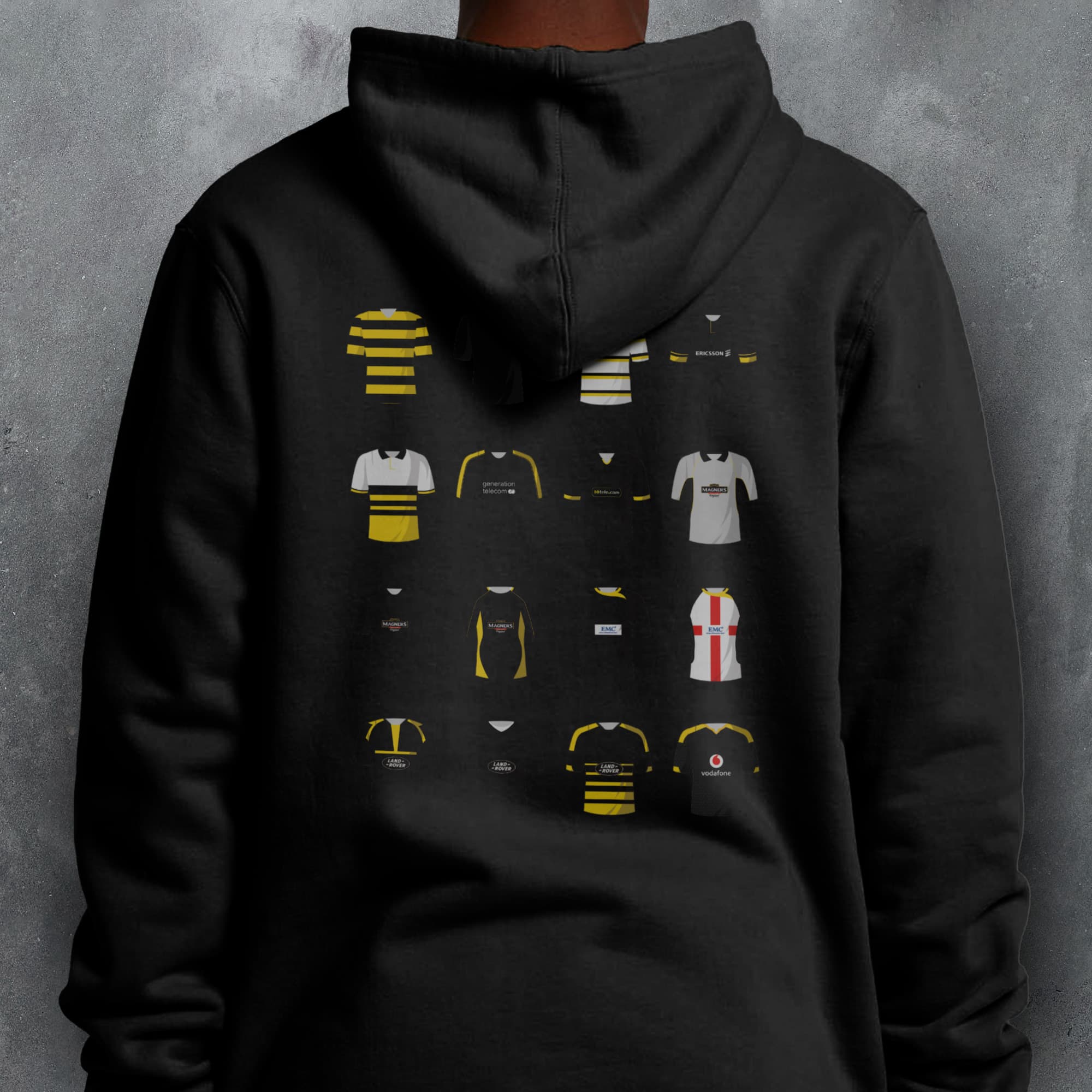 Wasps Rugby Union Classic Kits Hoodie