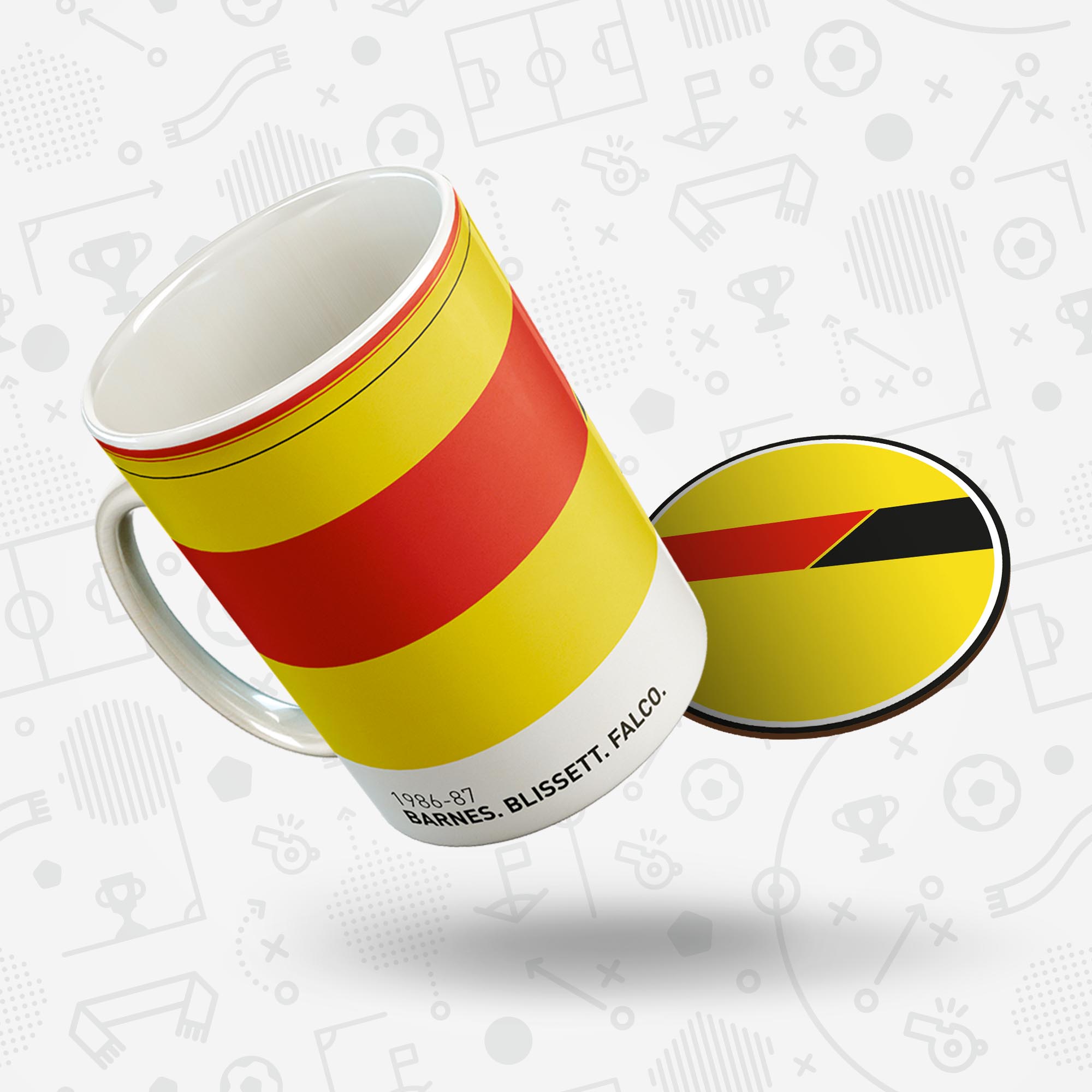 Watford 1986-87 'Better Days' Football Kit Mug Good Team On Paper