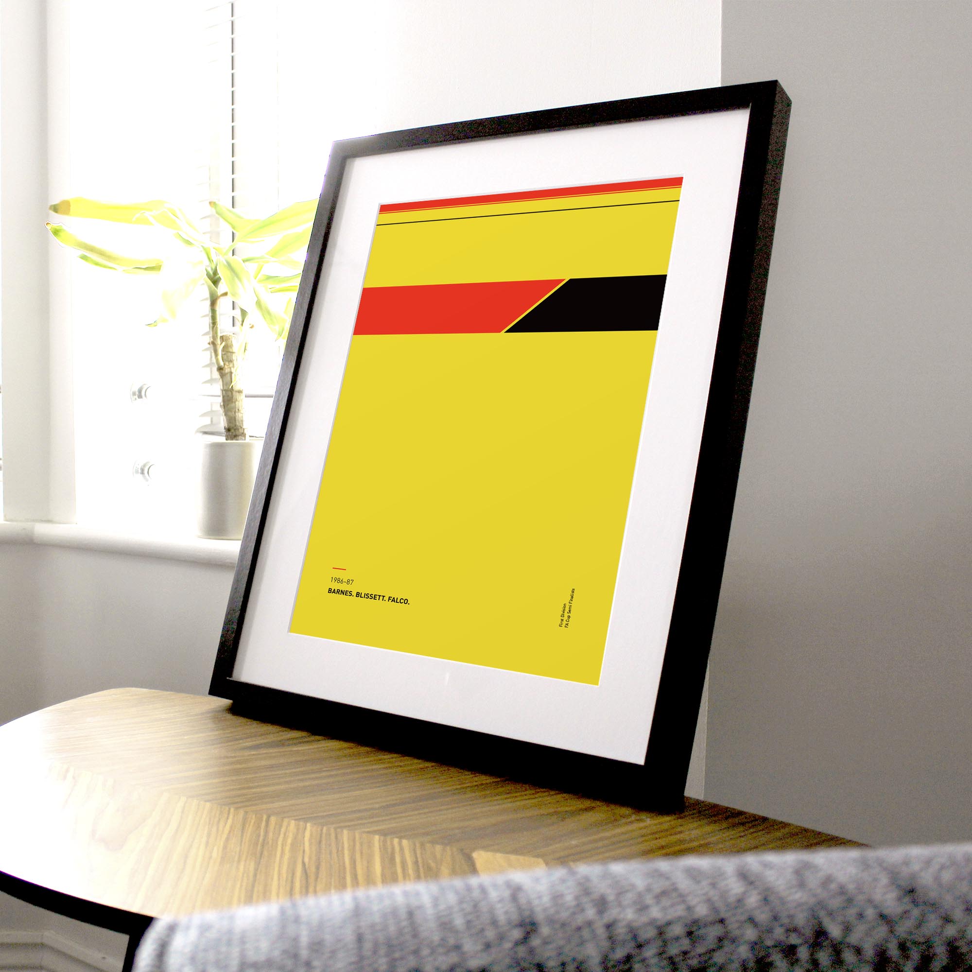 Watford 1986-87 'Better Days' Football Print Good Team On Paper