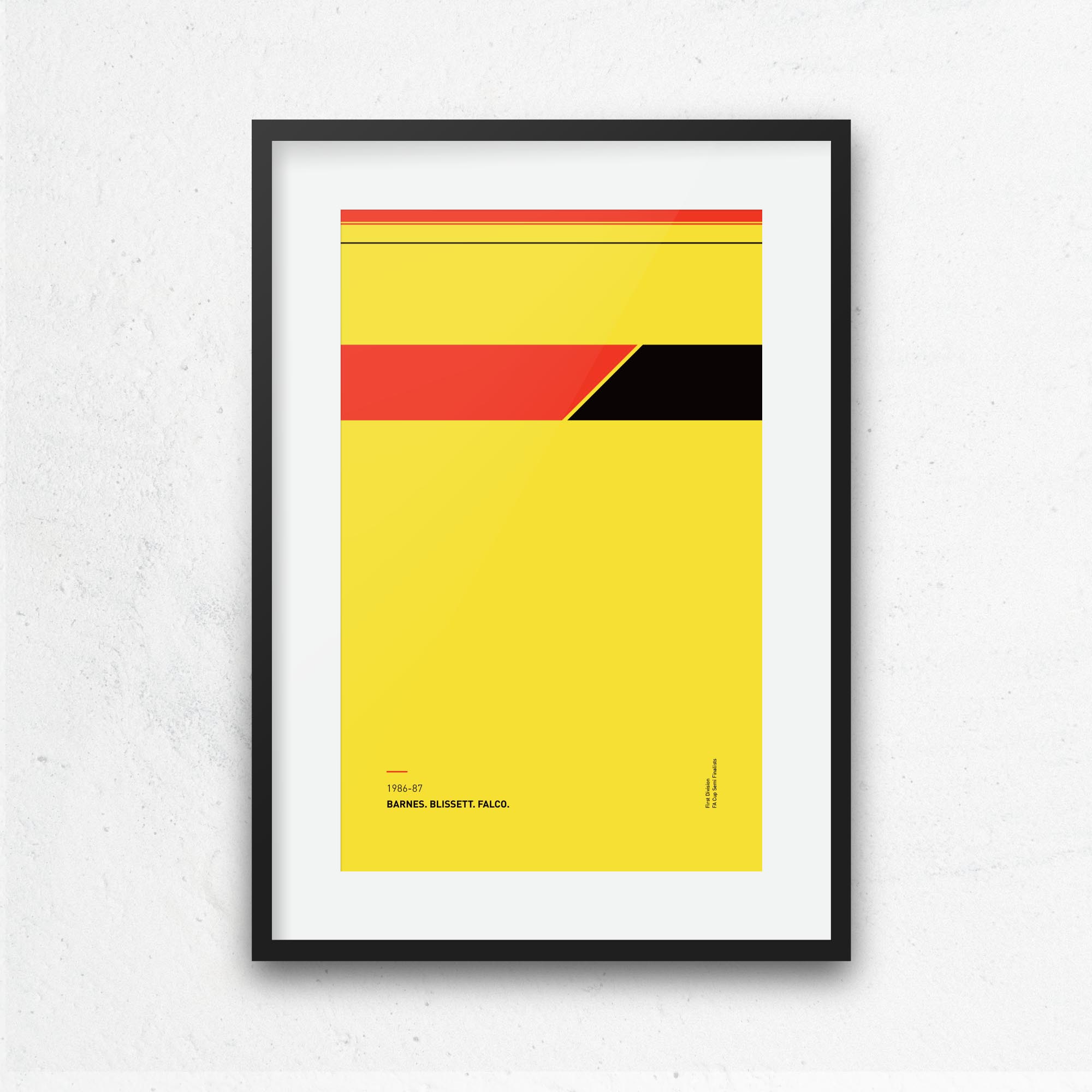 Watford 1986-87 'Better Days' Football Print Good Team On Paper