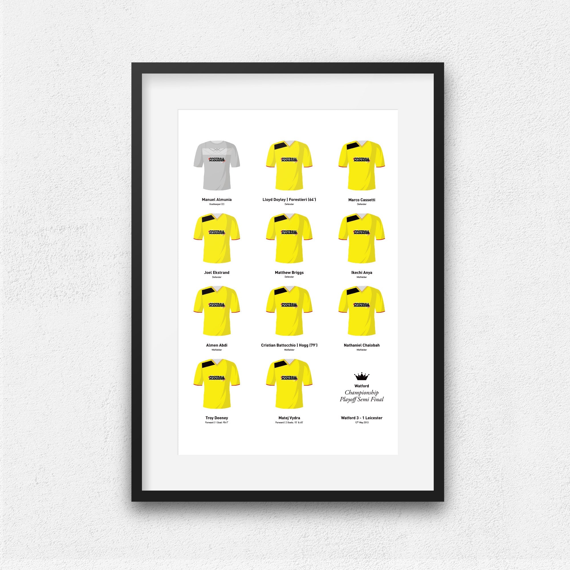 Watford 2013 Championship Playoff Final Winners Football Team Print Good Team On Paper