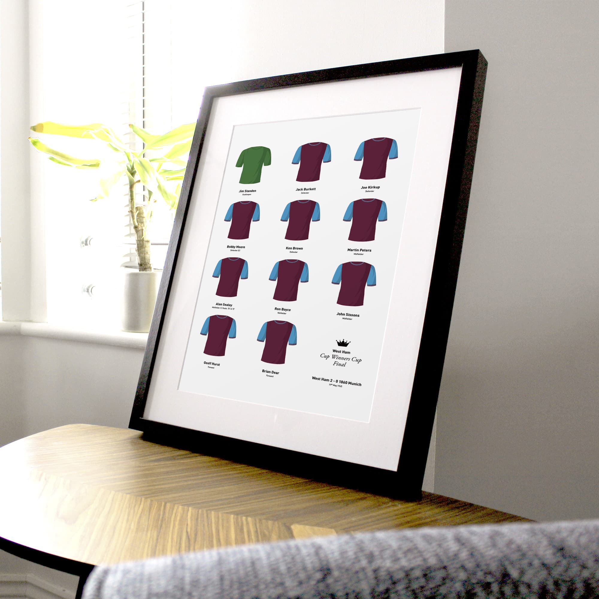 West Ham 1965 Cup Winners Cup Final Football Team Print Good Team On Paper
