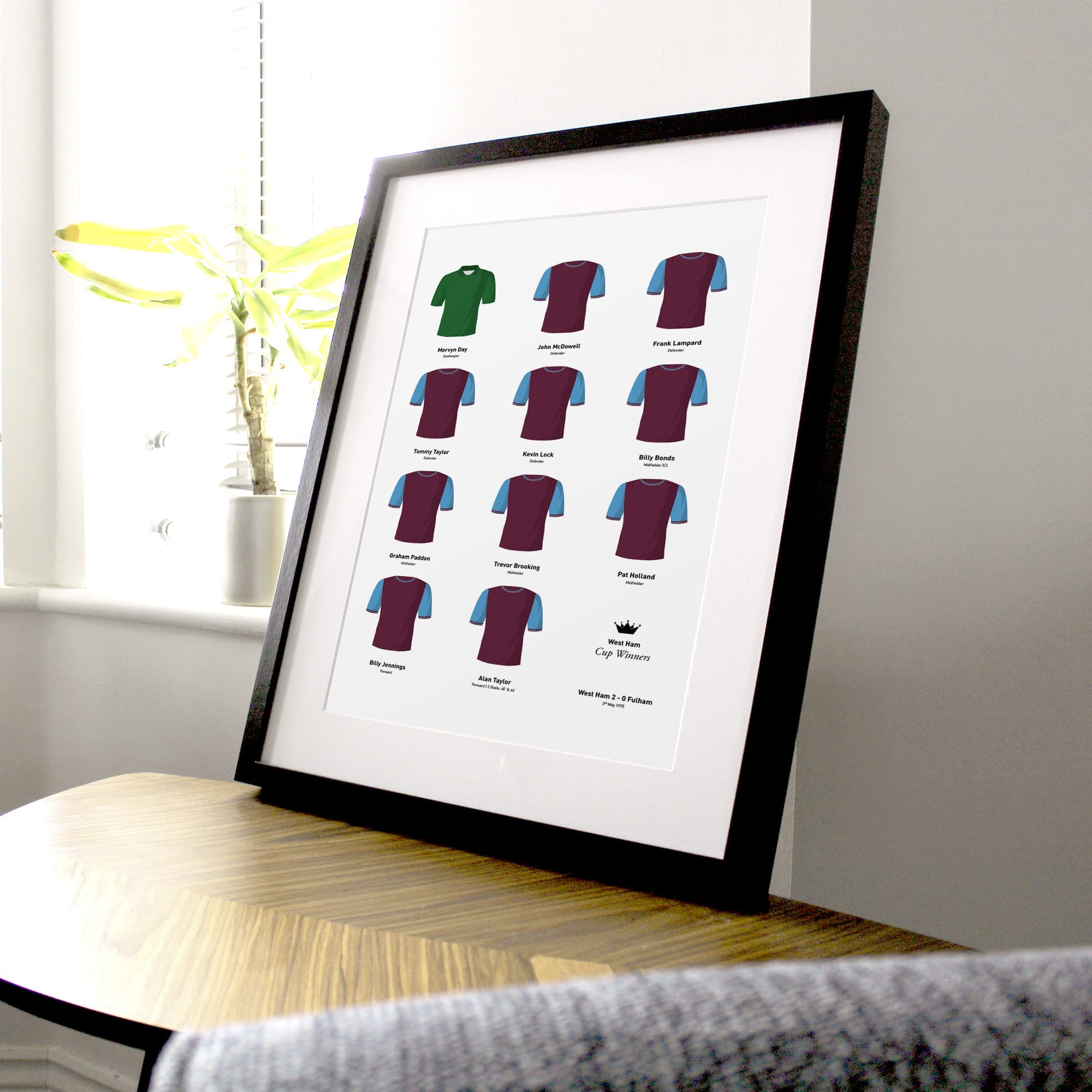 West Ham 1975 Cup Winners Football Team Print Good Team On Paper