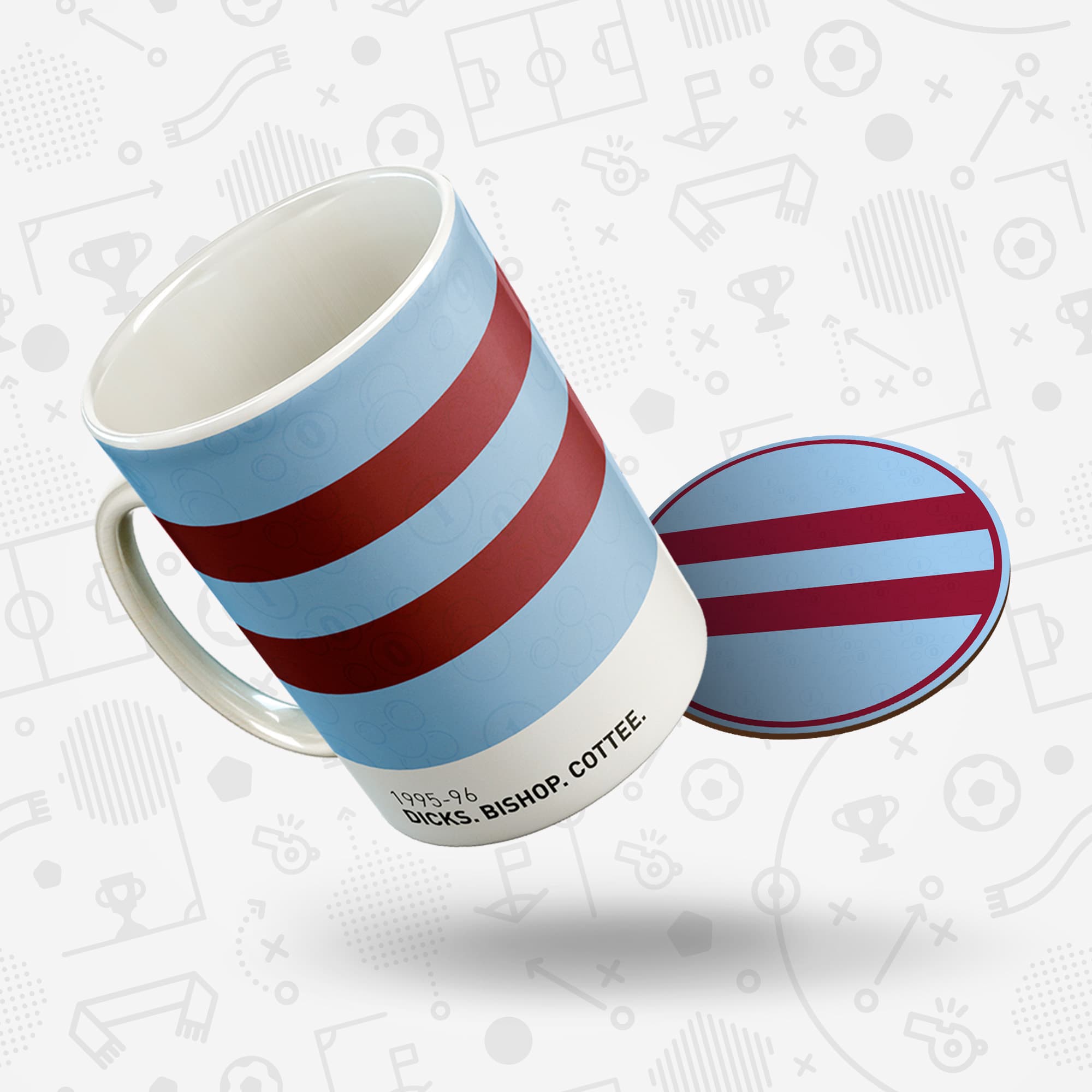 West Ham 1995-96 'Better Days' Football Kit Mug Good Team On Paper