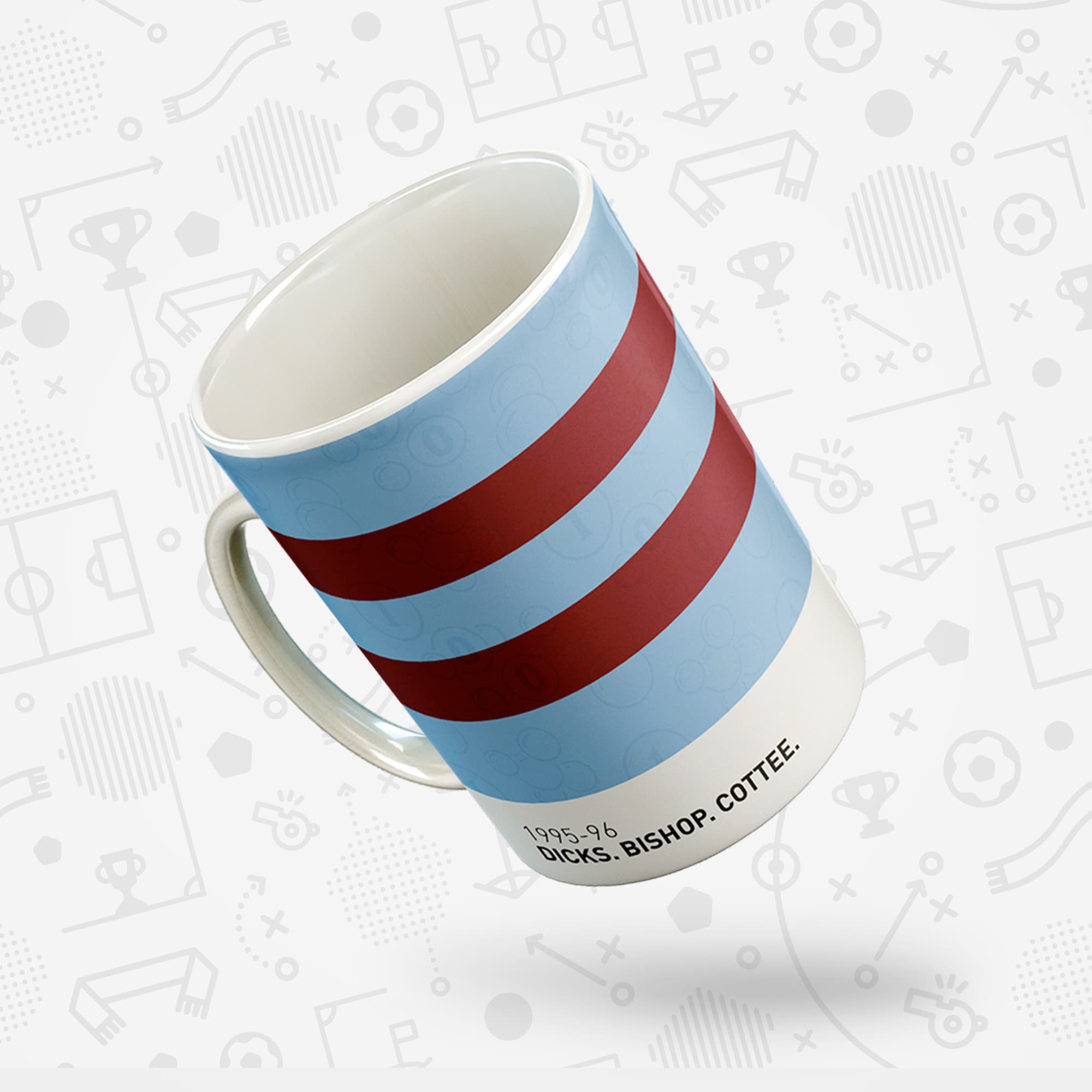 West Ham 1995-96 'Better Days' Football Kit Mug Good Team On Paper