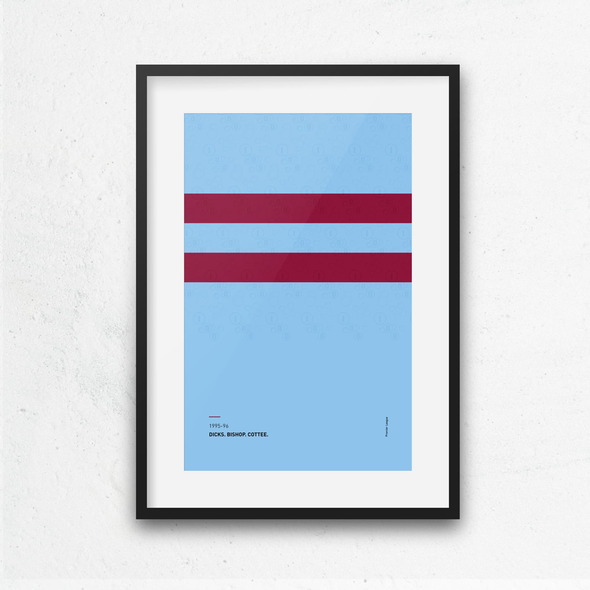 West Ham 1995-96 'Better Days' Football Print Good Team On Paper