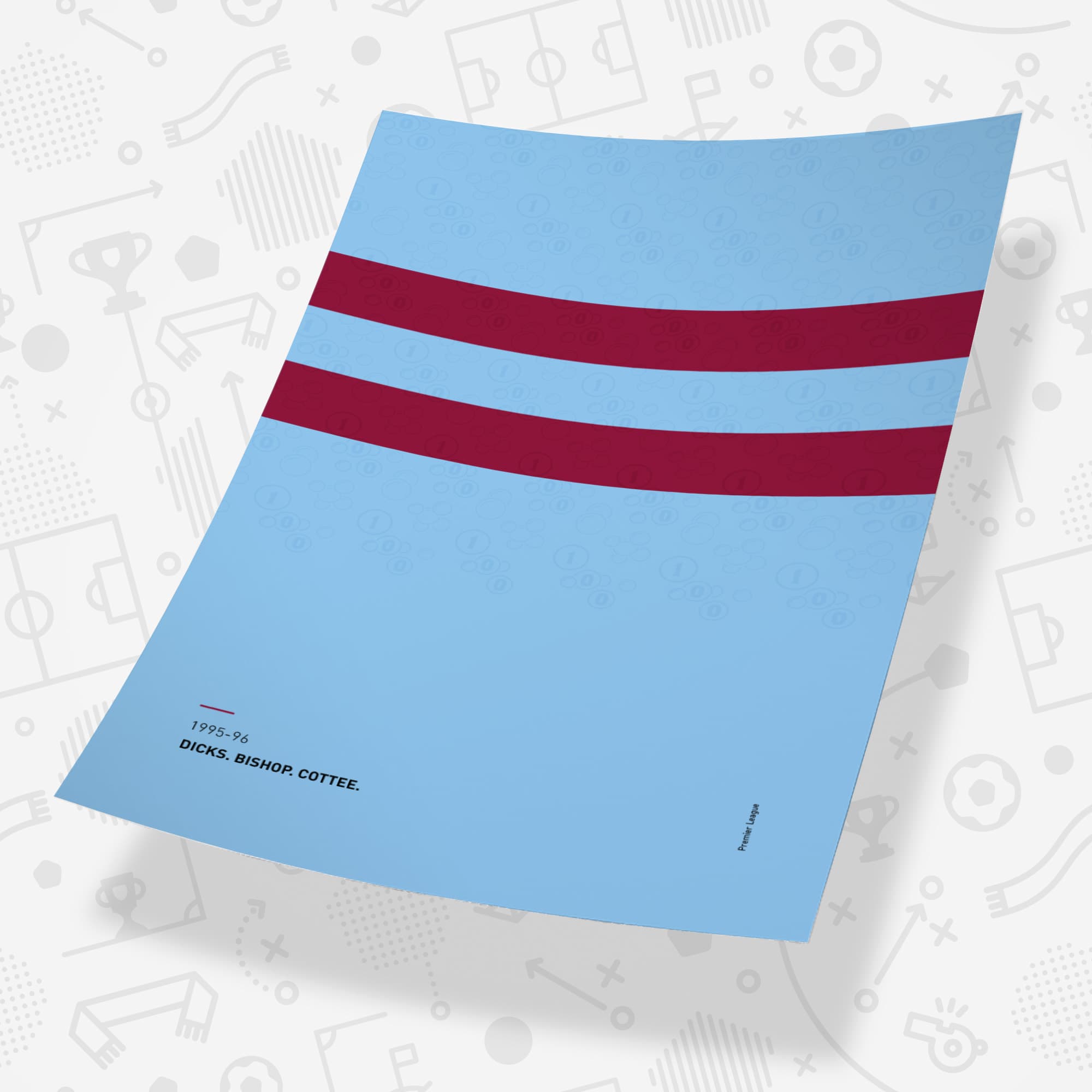 West Ham 1995-96 'Better Days' Football Print Good Team On Paper