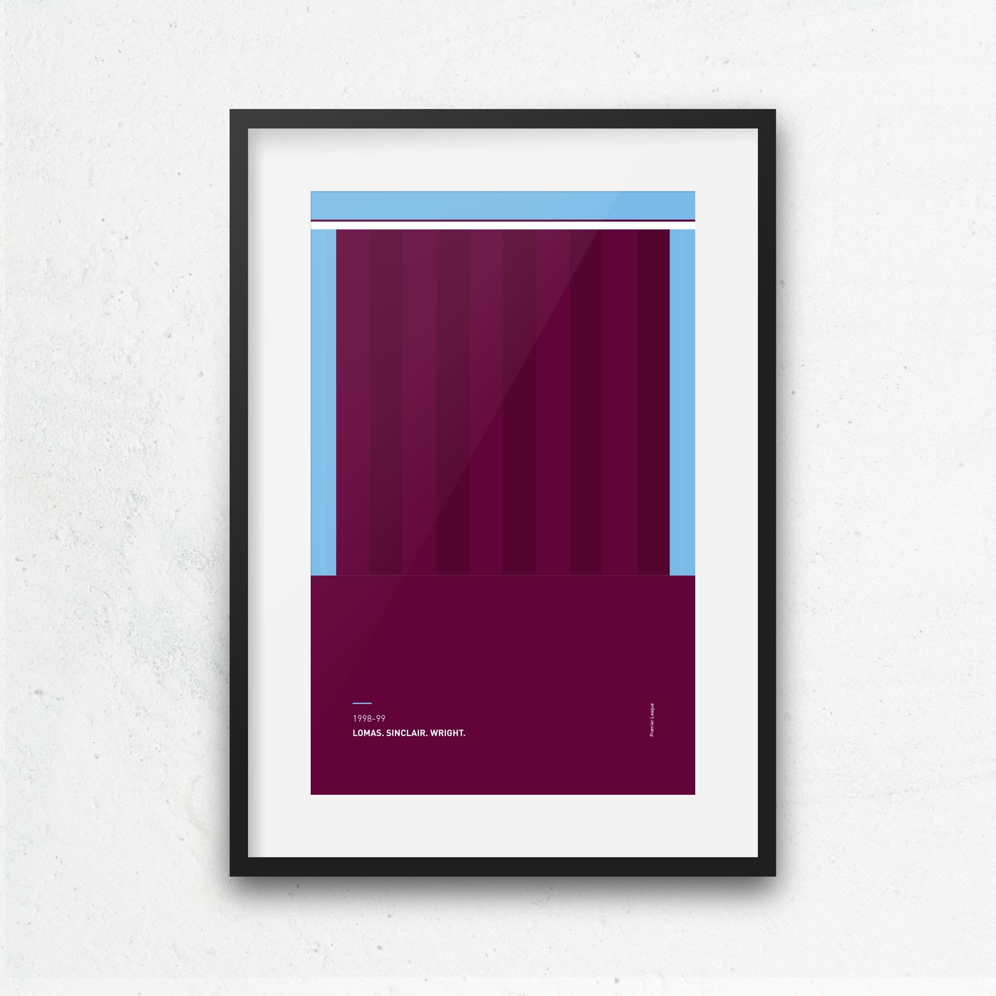 West Ham 1998-99 'Better Days' Football Print Good Team On Paper