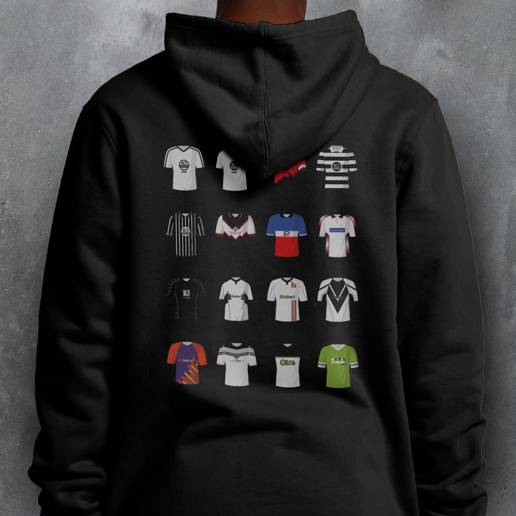 Widnes Rugby League Classic Kits Hoodie