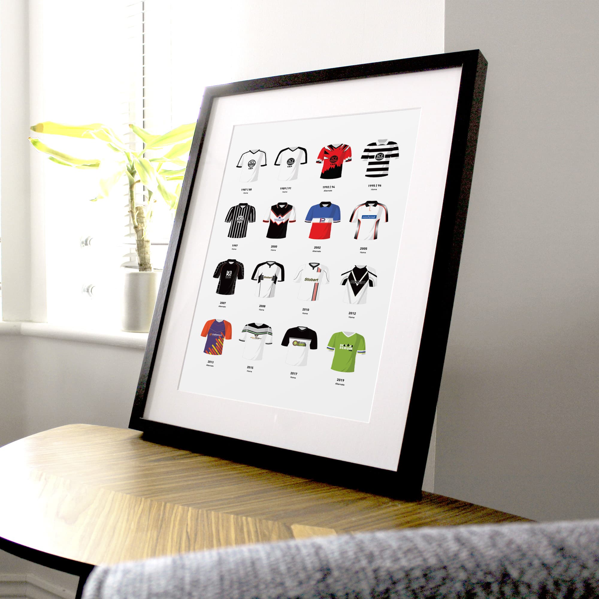 Widnes Classic Kits Rugby League Team Print