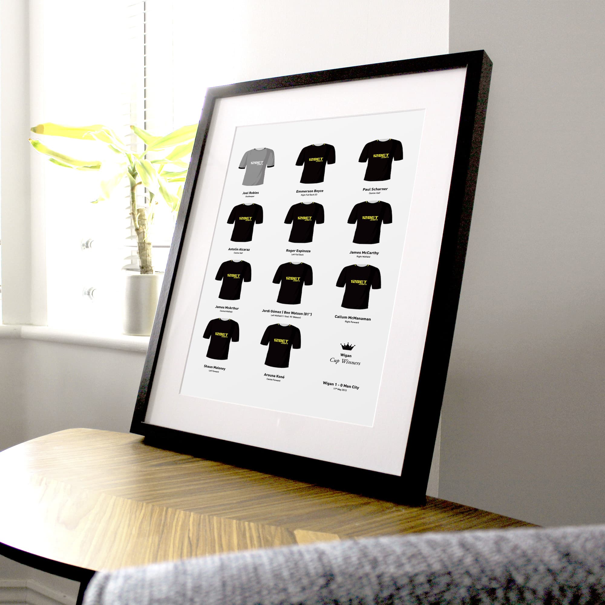 Wigan 2013 Cup Winners Football Team Print Good Team On Paper