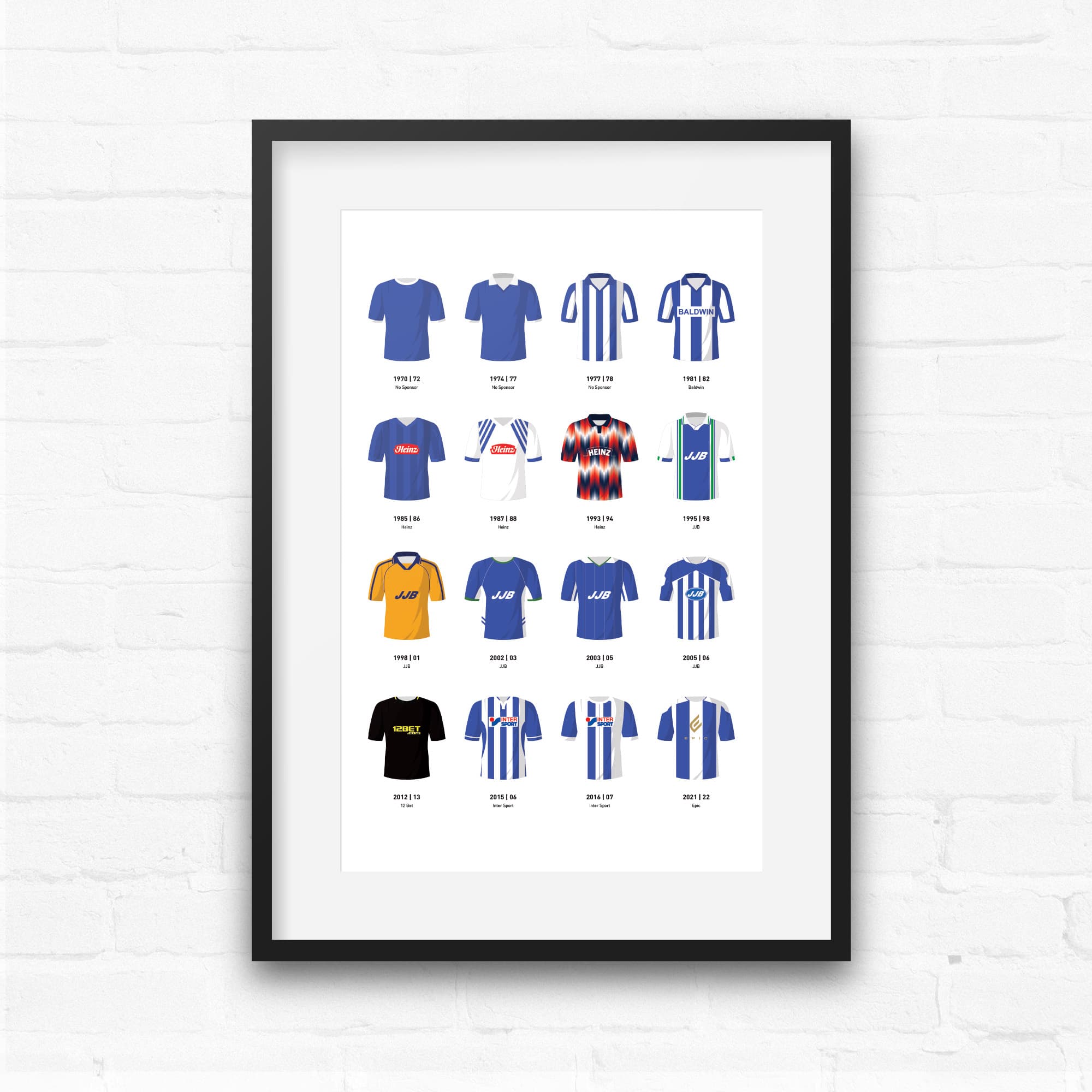 Wigan Classic Kits Football Team Print Good Team On Paper