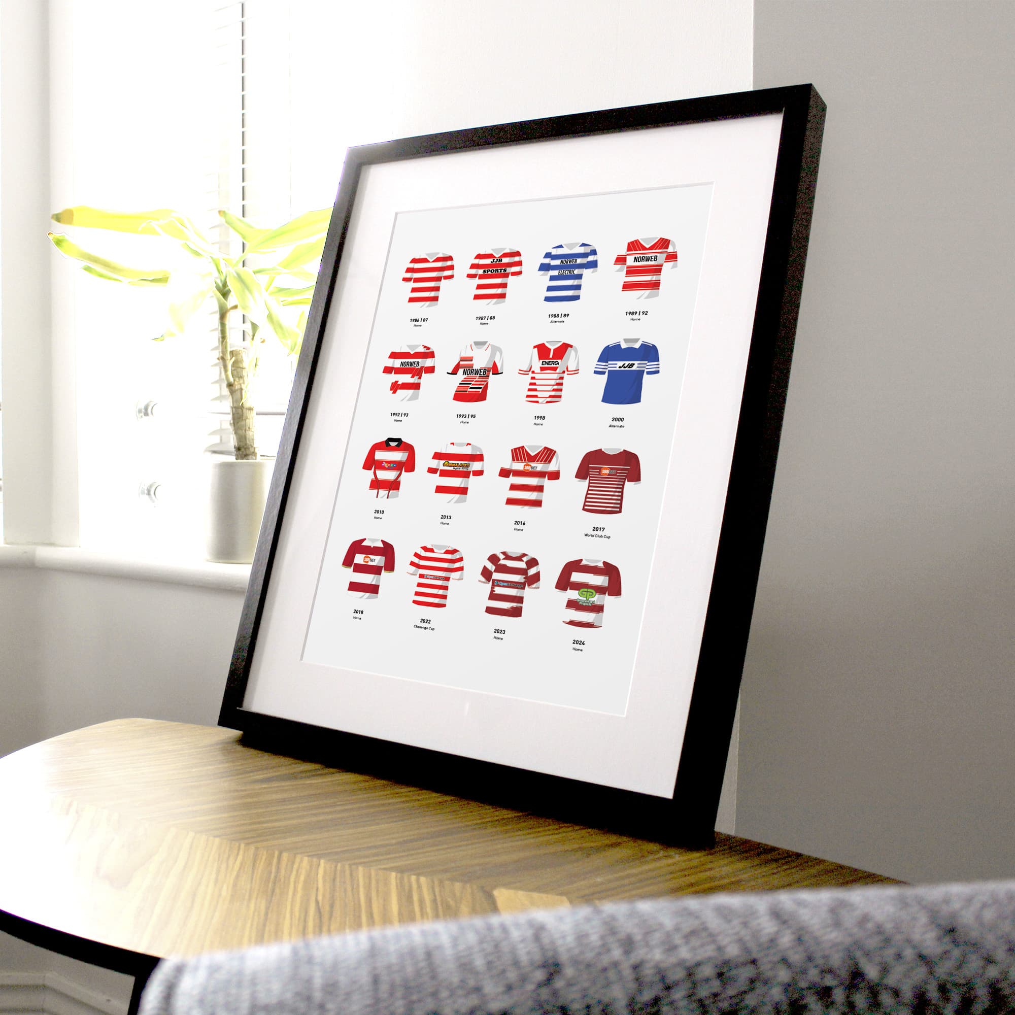 Wigan Rugby League Classic Kits Rugby League Team Print