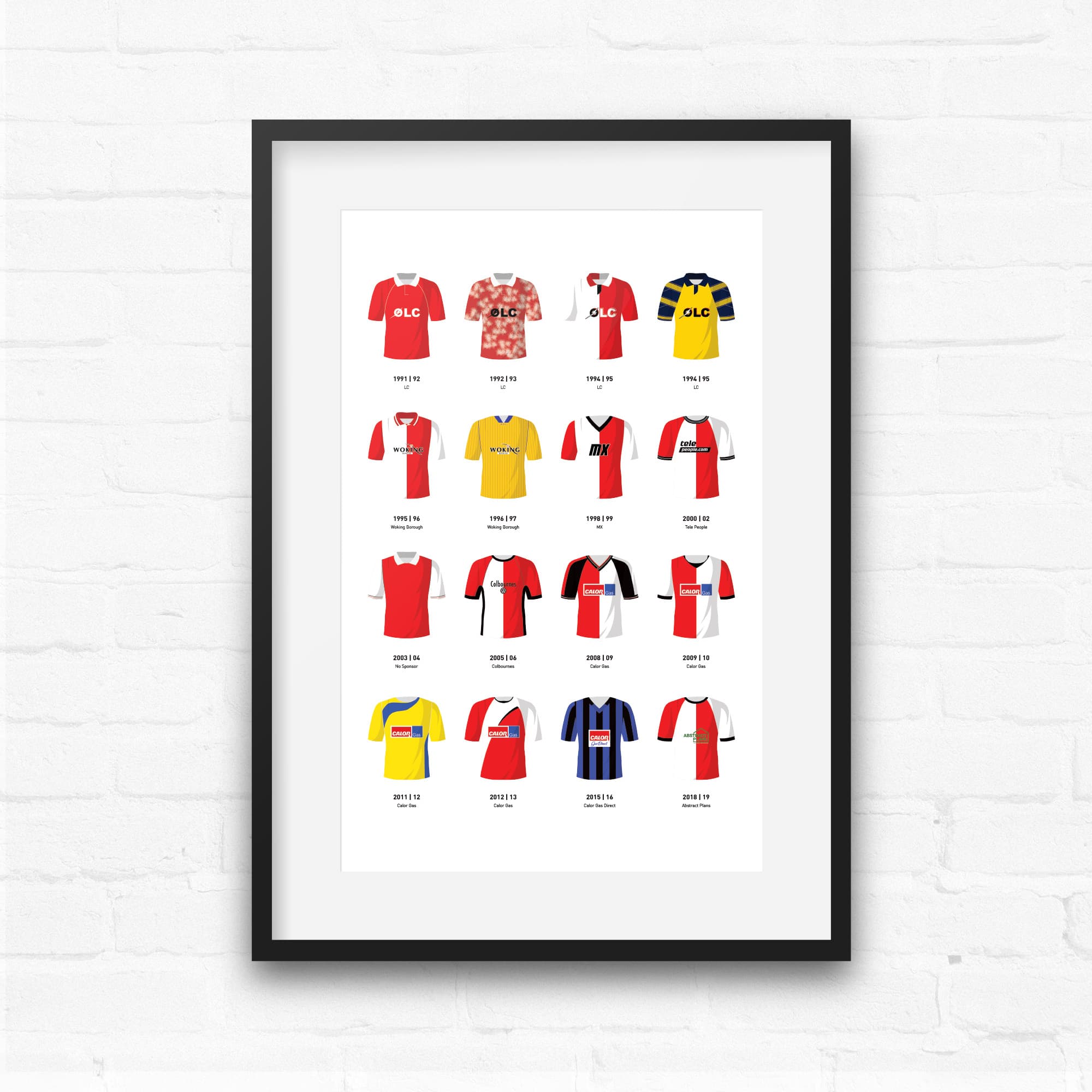 Woking Classic Kits Football Team Print Good Team On Paper