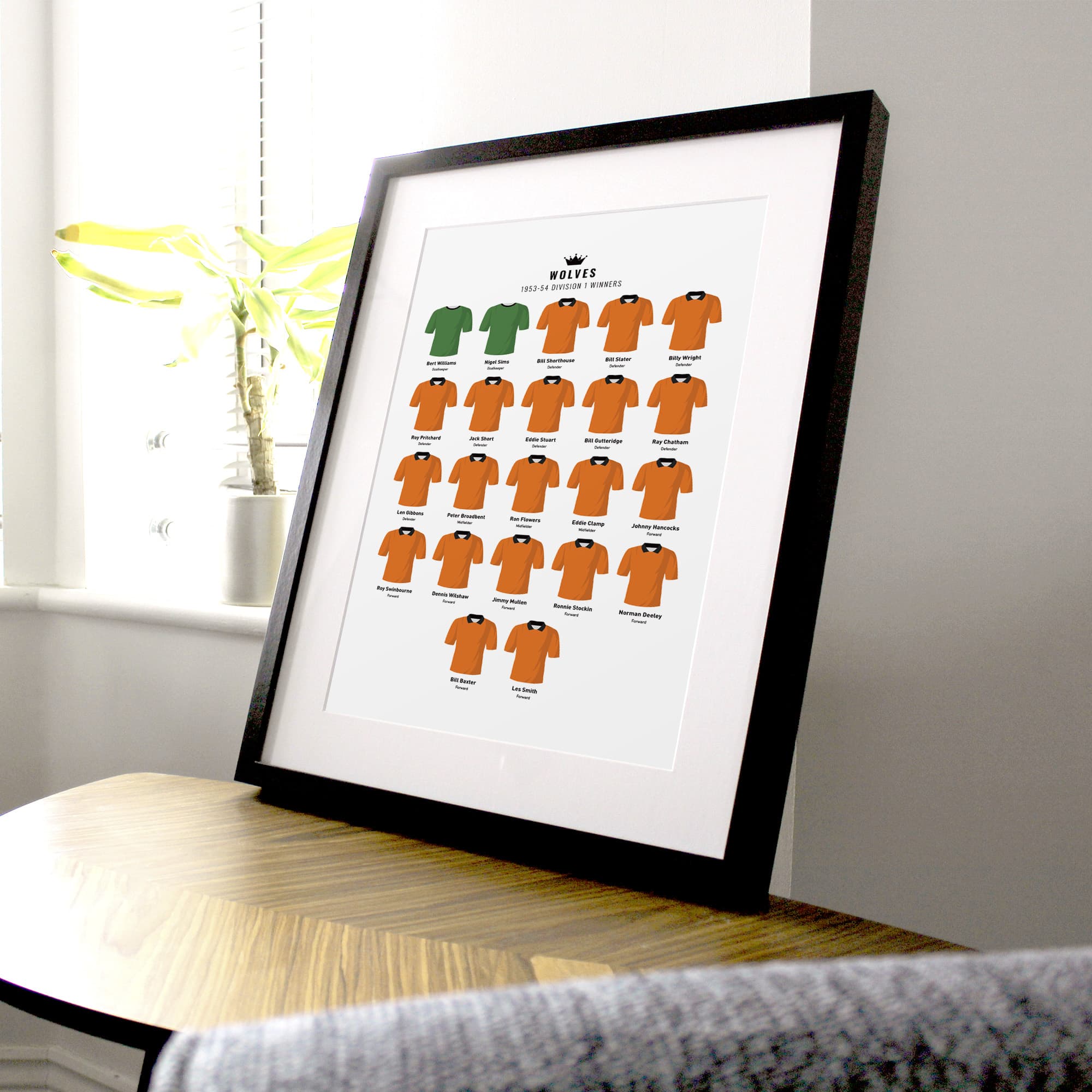 Wolves 1954 Division 1 Winners Football Team Print Good Team On Paper