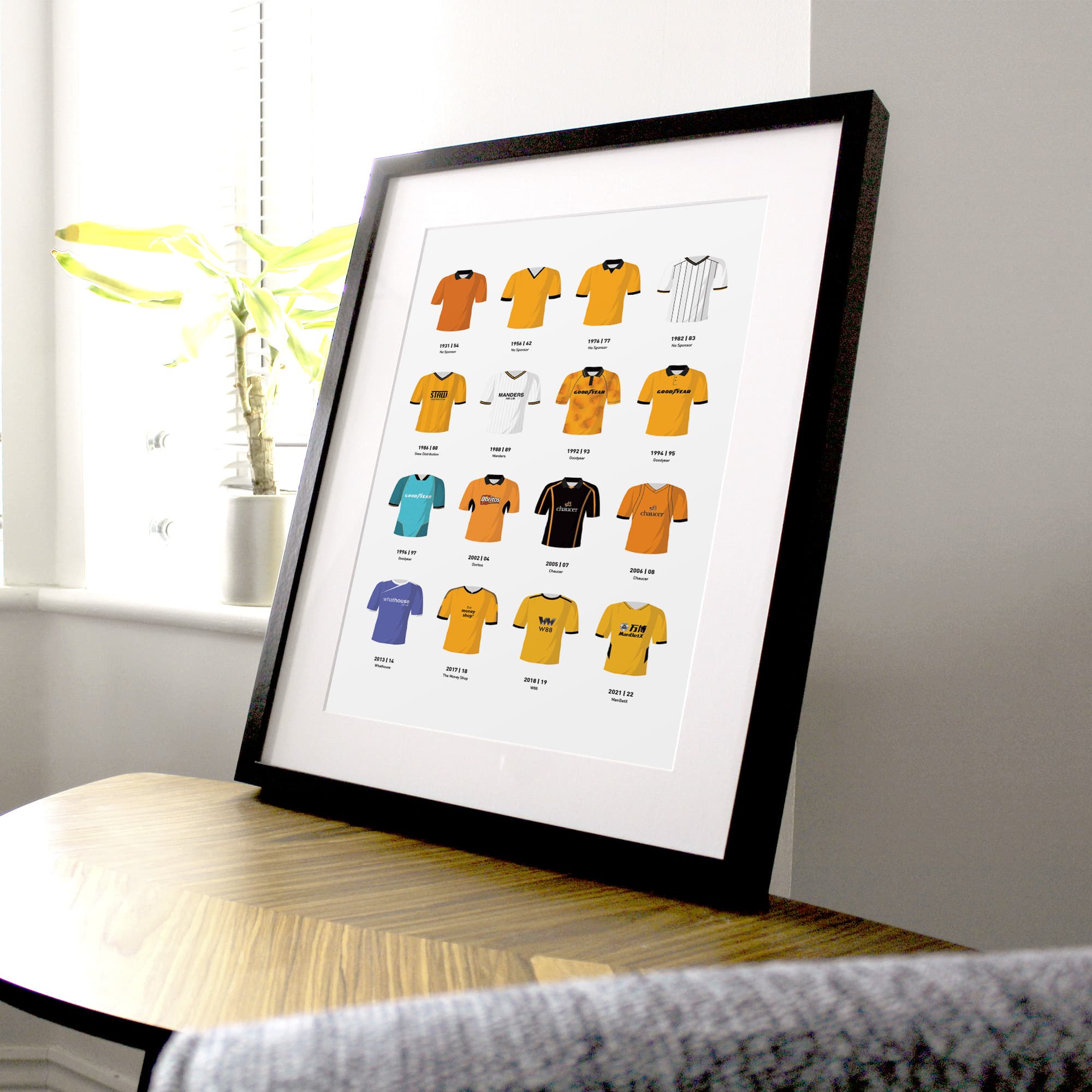 Wolves Classic Kits Football Team Print Good Team On Paper