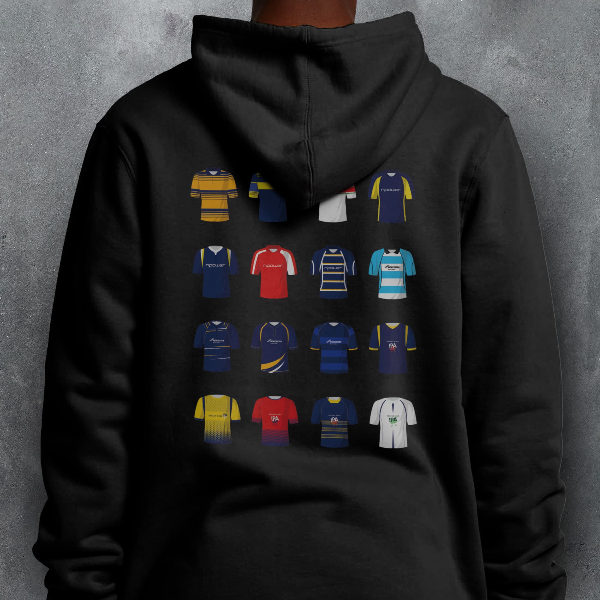 Worcester Rugby Union Classic Kits Hoodie