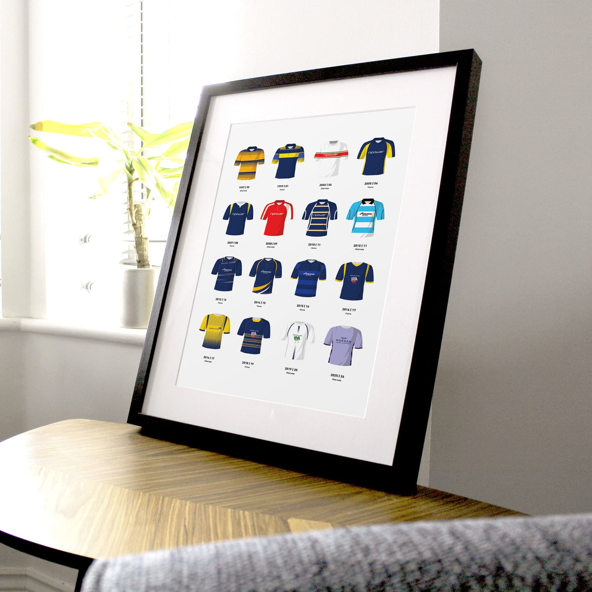 Worcester Classic Kits Rugby Union Team Print