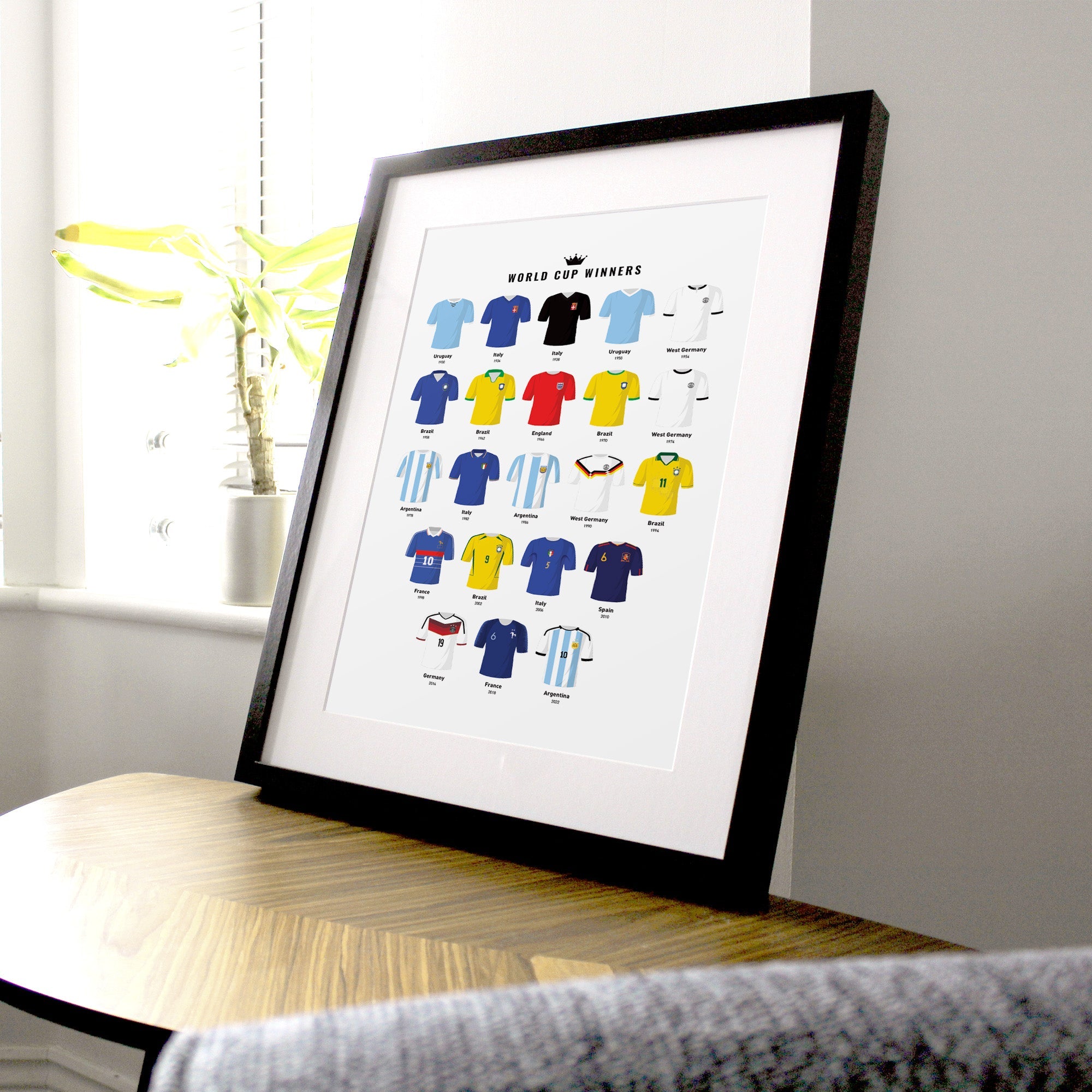 World Cup Winners Football Print Good Team On Paper