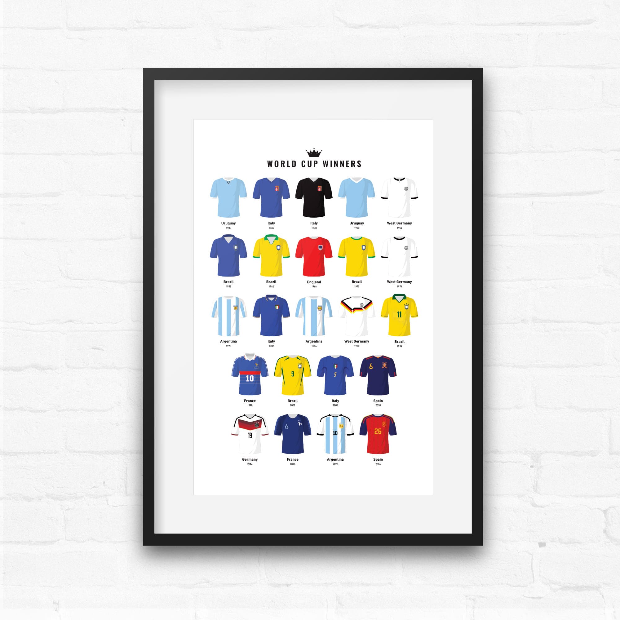 World Cup Winners Football Print