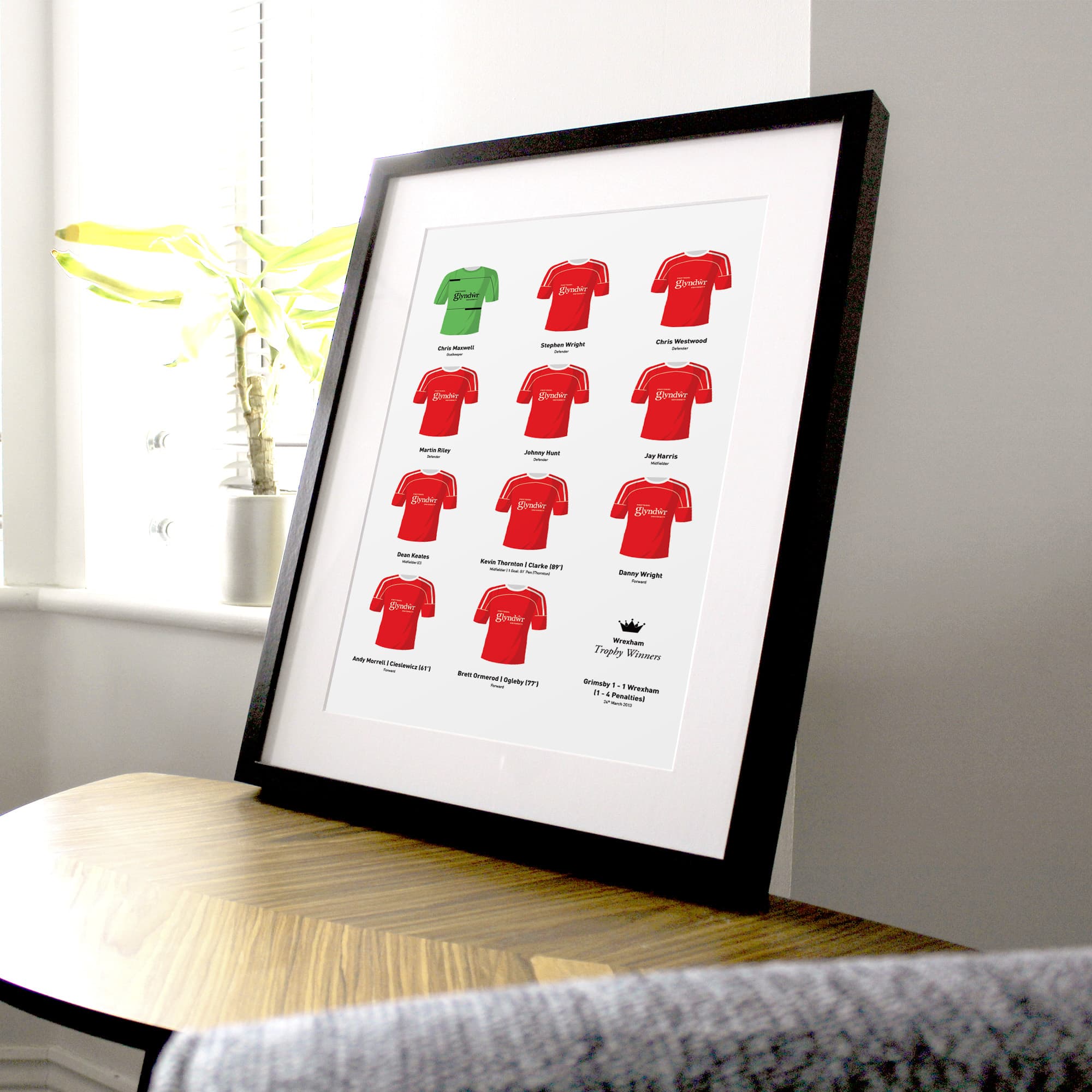Wrexham 2013 Trophy Winners Football Team Print Good Team On Paper