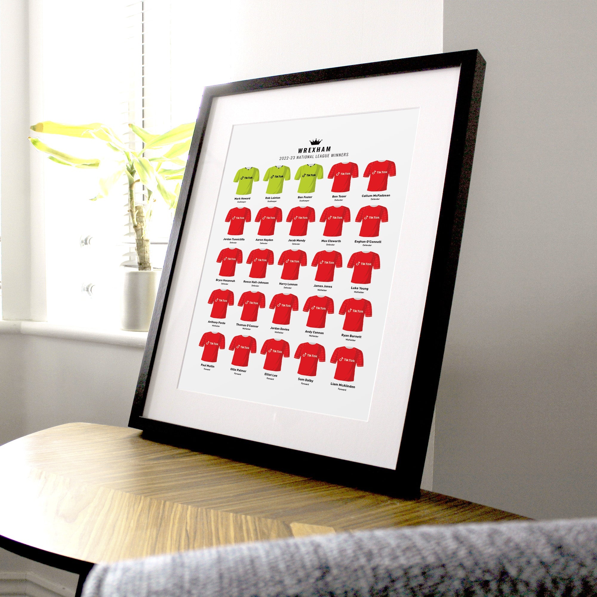 Wrexham 2023 National League Winners Football Team Print Good Team On Paper