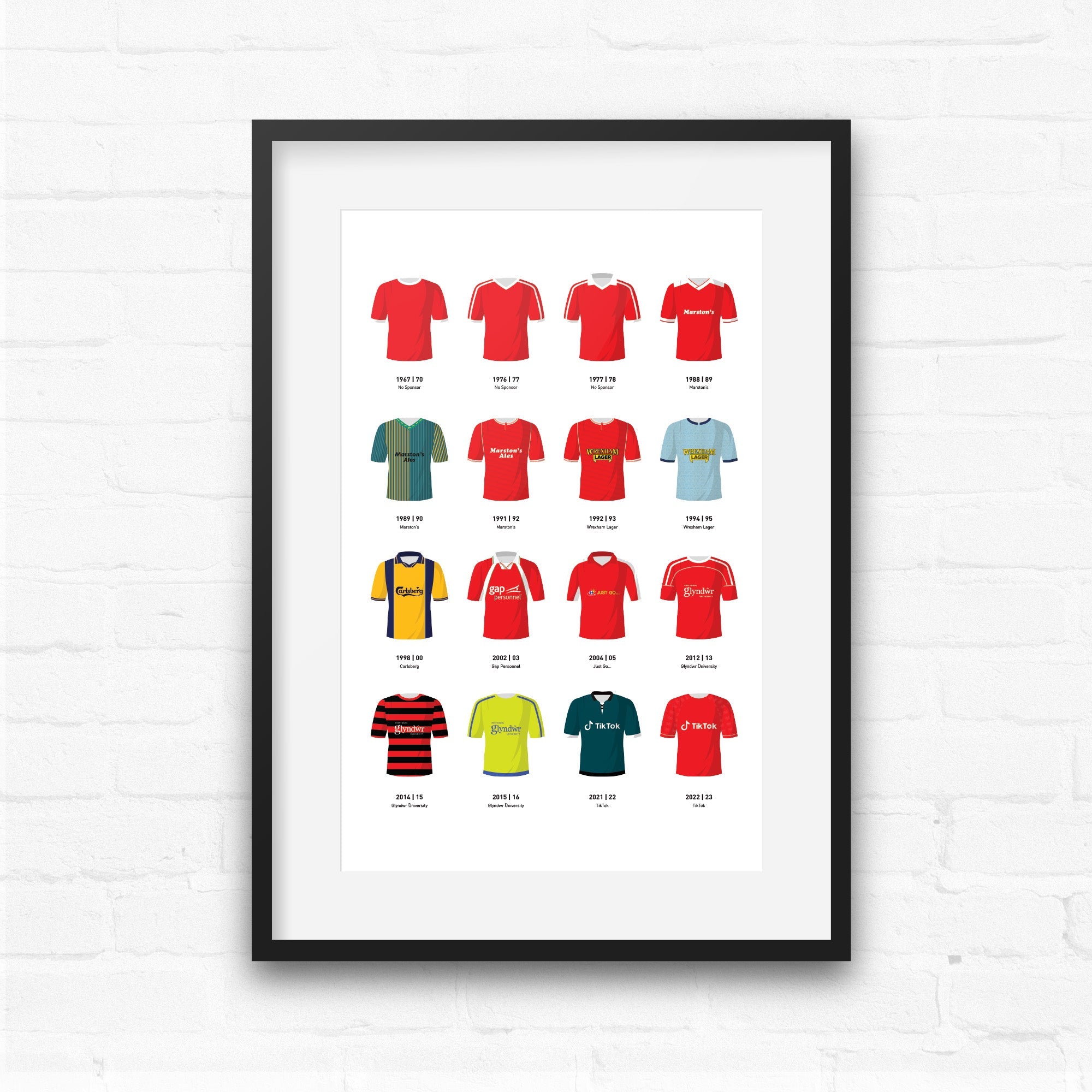 Wrexham Classic Kits Football Team Print Good Team On Paper