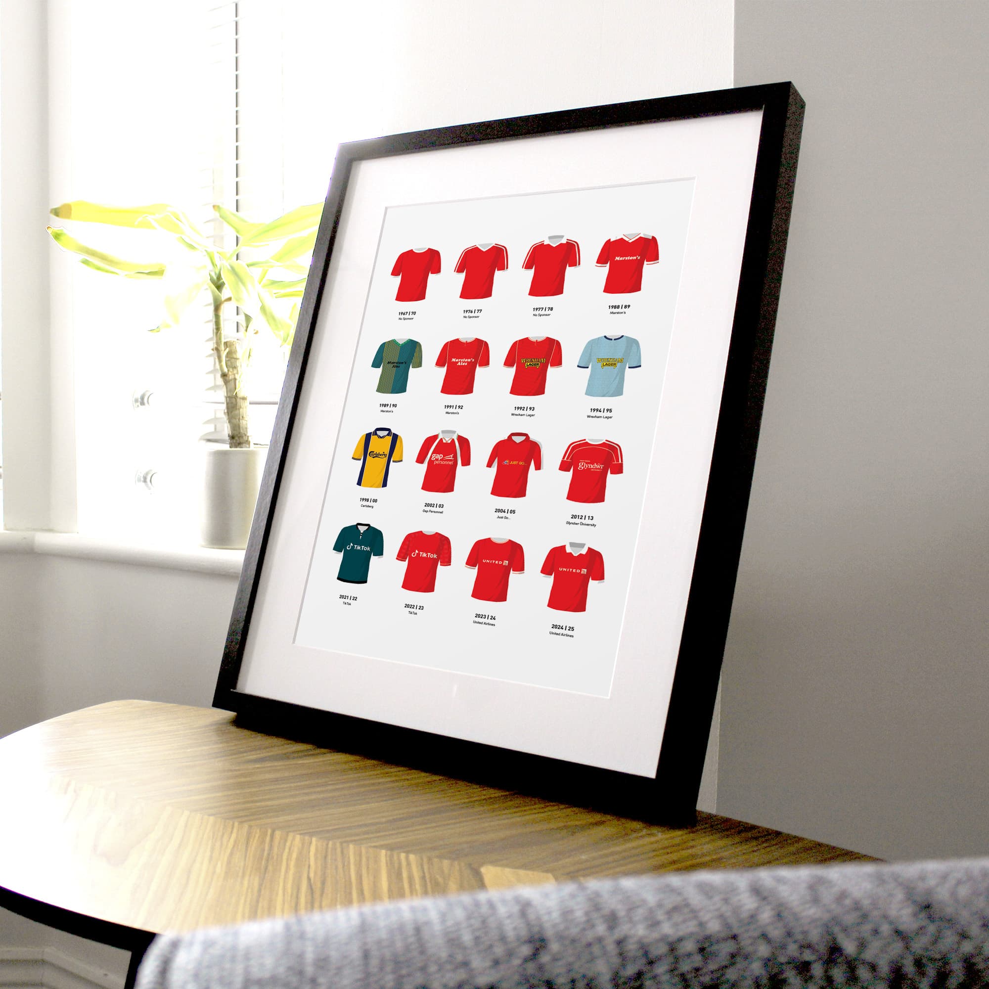 Wrexham Classic Kits Football Team Print