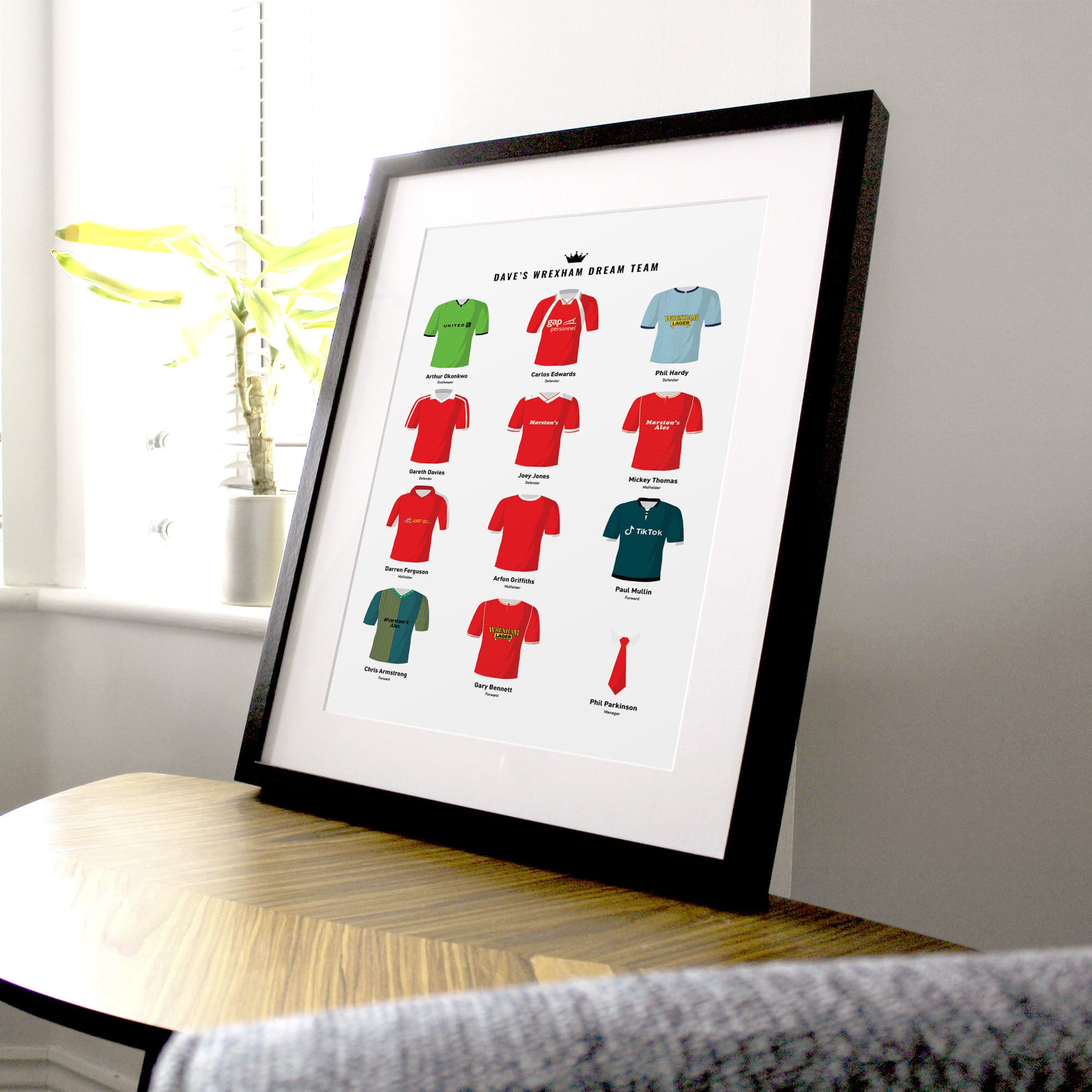 PERSONALISED Wrexham Dream Team Football Print