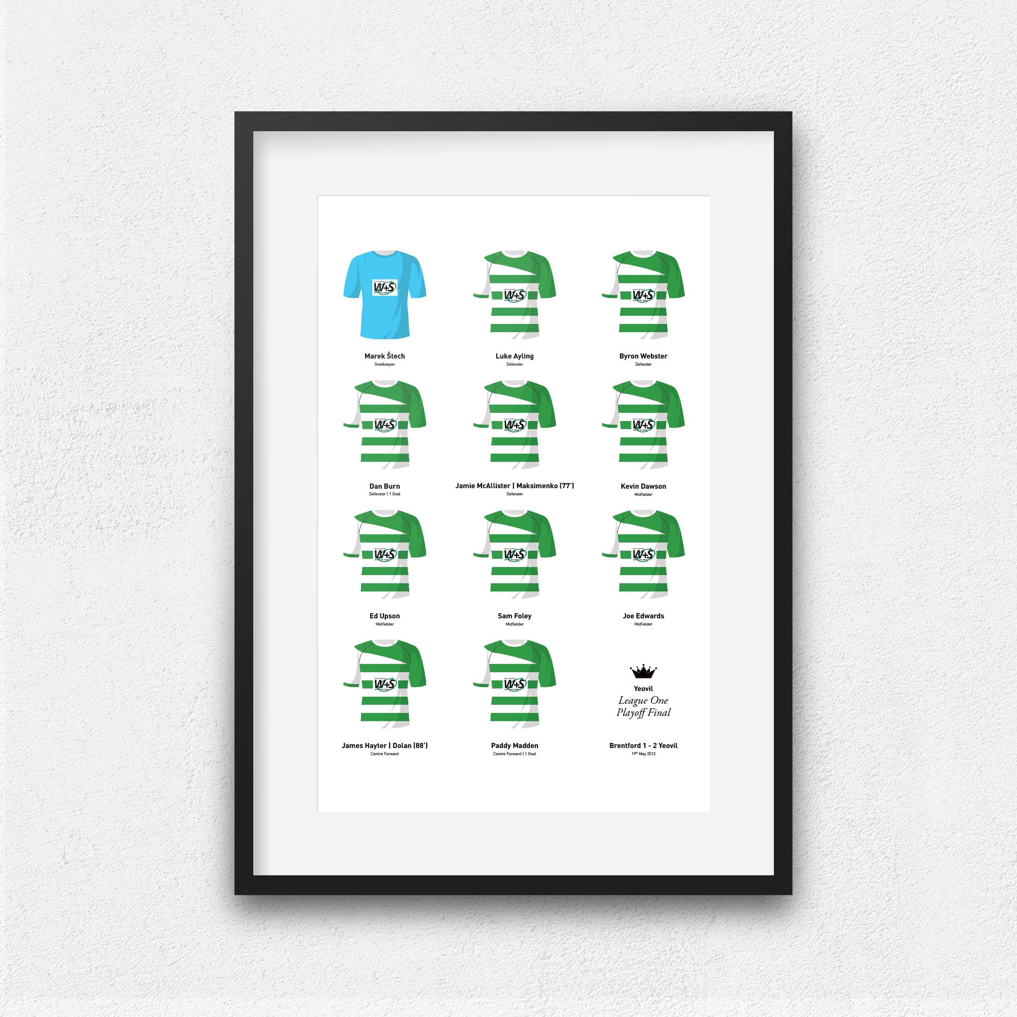 Yeovil 2013 League 1 Playoff Winners Football Team Print Good Team On Paper