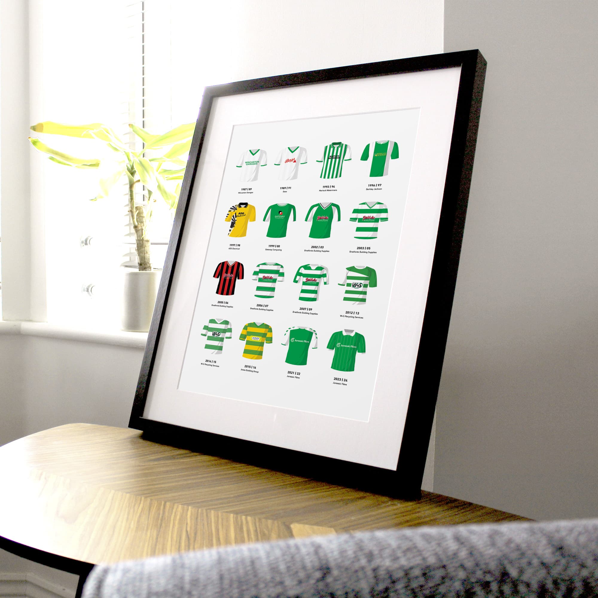 Yeovil Classic Kits Football Team Print