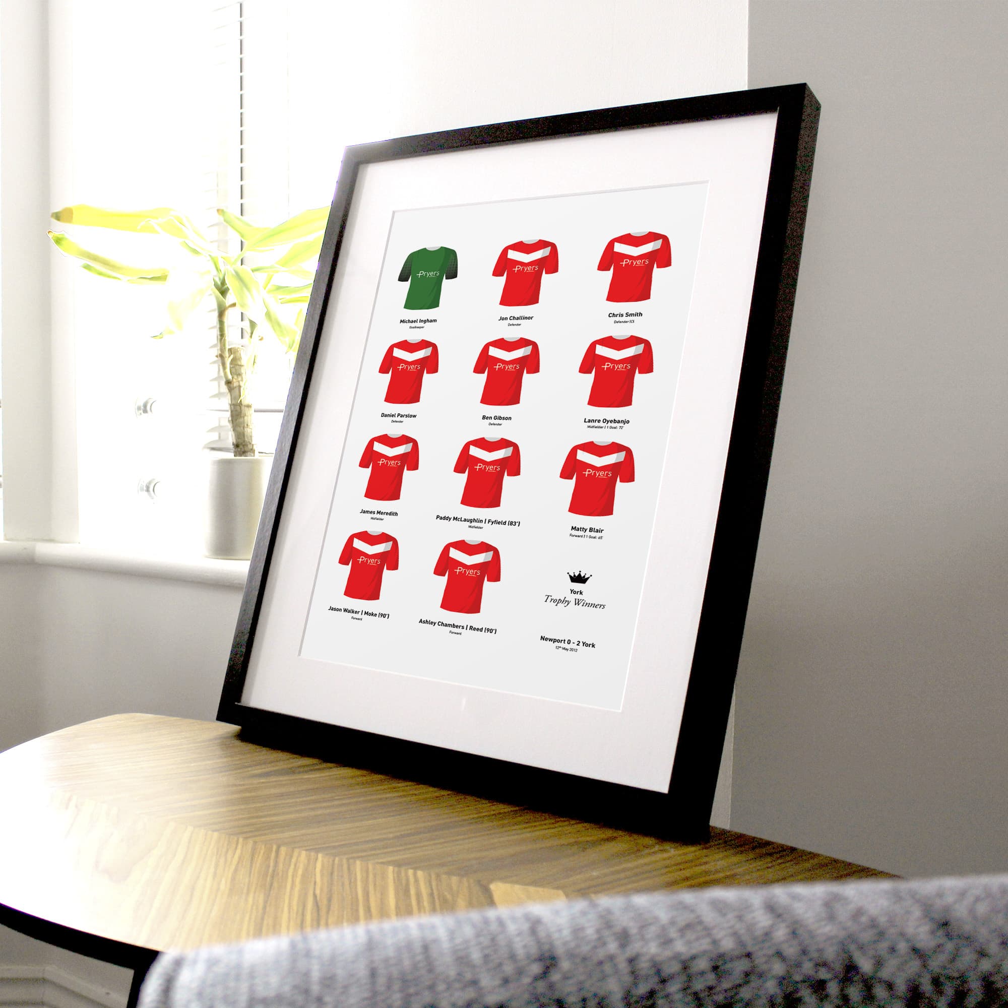 York 2012 Trophy Winners Football Team Print Good Team On Paper
