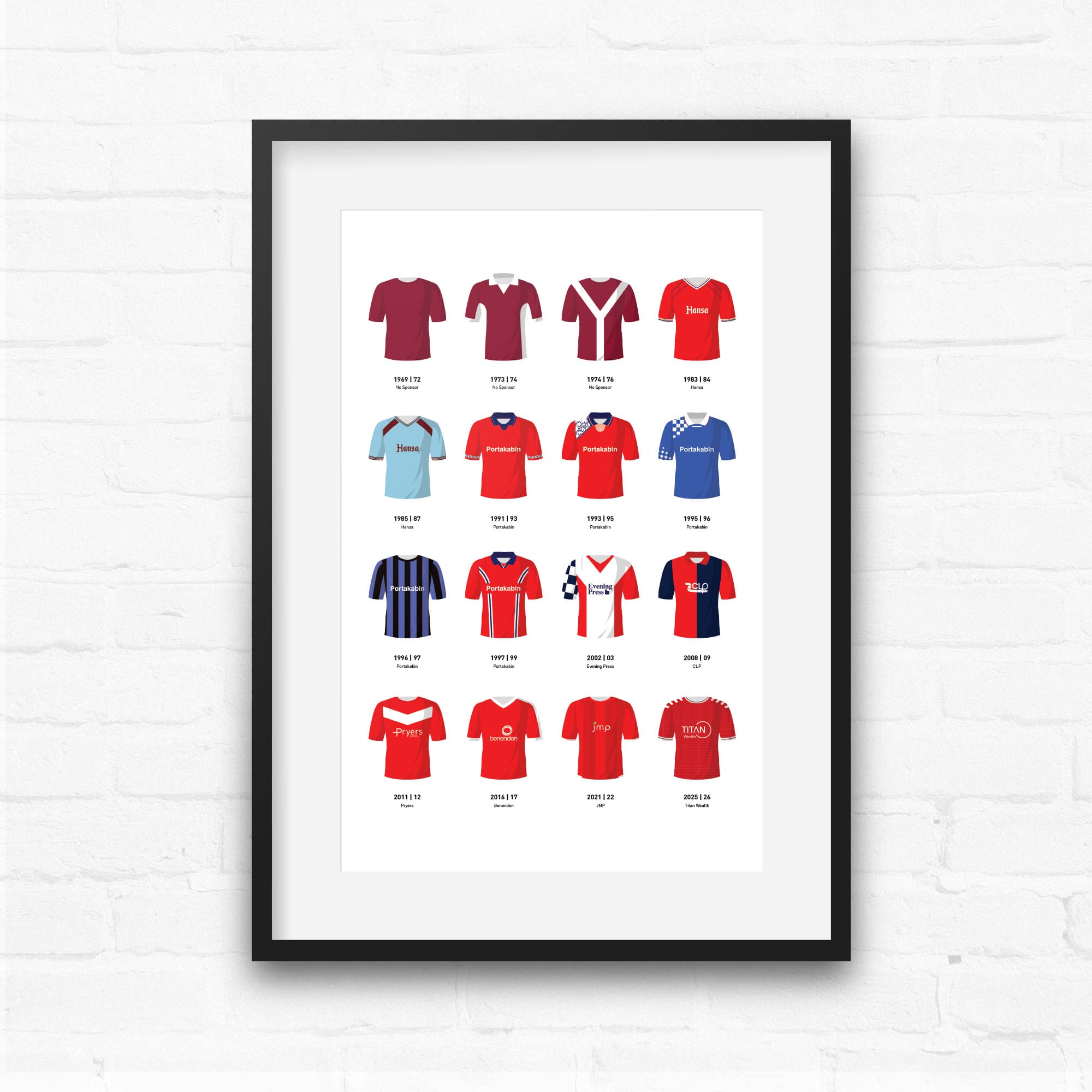 York Classic Kits Football Team Print