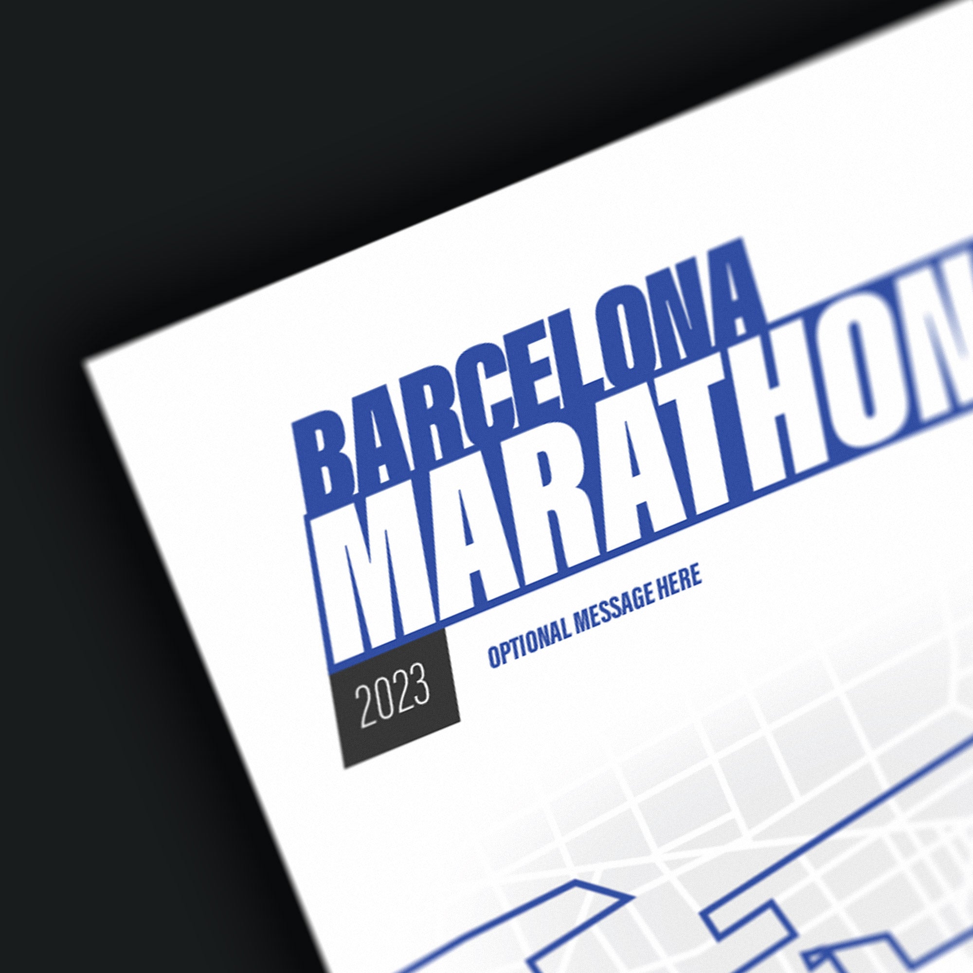 PERSONALISED 'Amazing Pace' Barcelona Marathon Finishers Print