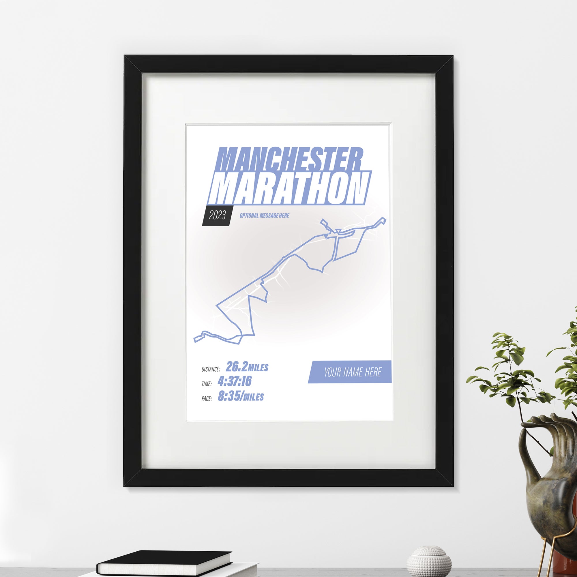 PERSONALISED 'Amazing Pace' Manchester Marathon Finishers Print