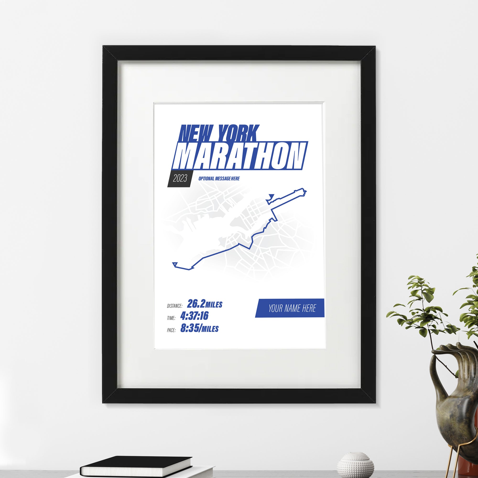 PERSONALISED 'Amazing Pace' New York Marathon Finishers Print