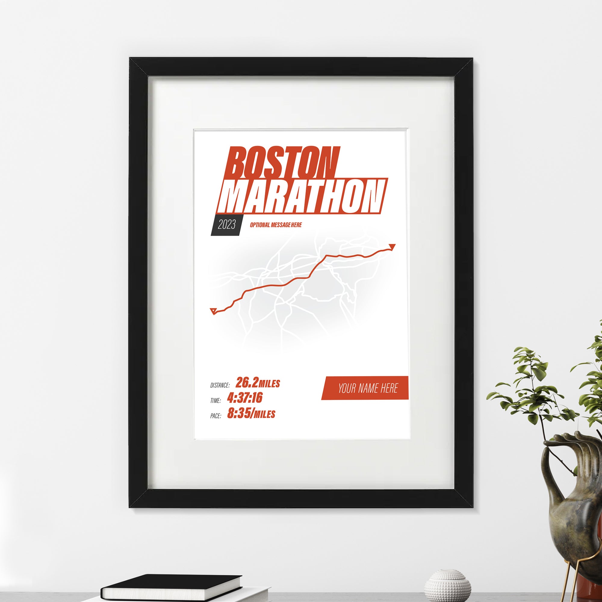 PERSONALISED 'Amazing Pace' Boston Marathon Finishers Print