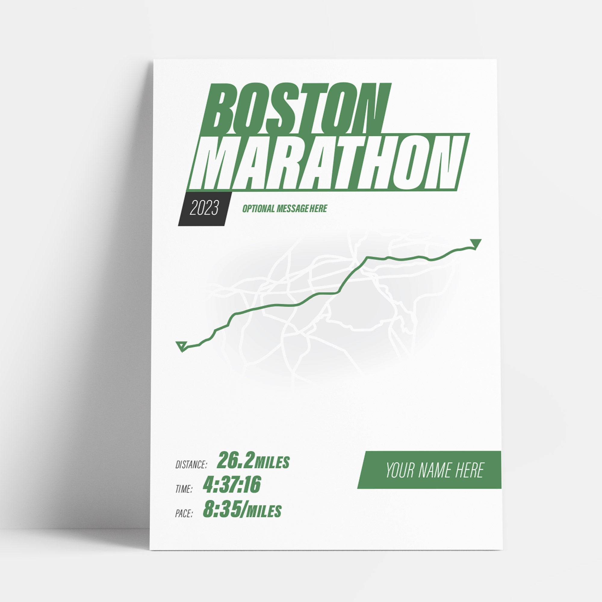 PERSONALISED 'Amazing Pace' Boston Marathon Finishers Print