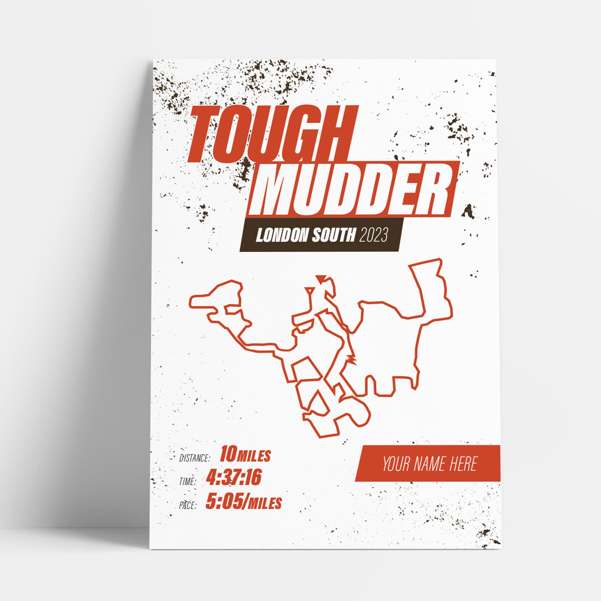 PERSONALISED 'Amazing Pace' Tough Mudder Finishers Print