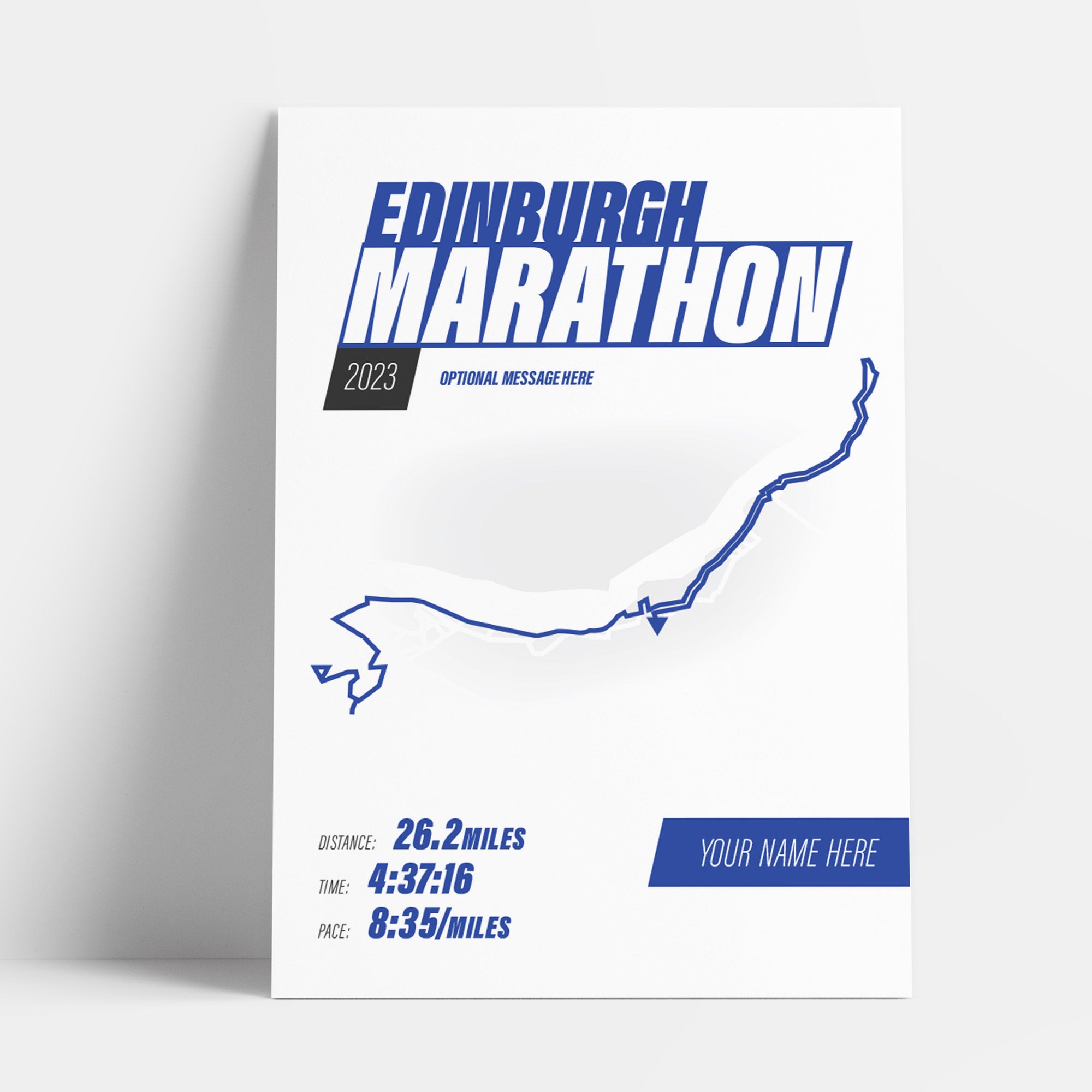 PERSONALISED 'Amazing Pace' Edinburgh Marathon Finishers Print