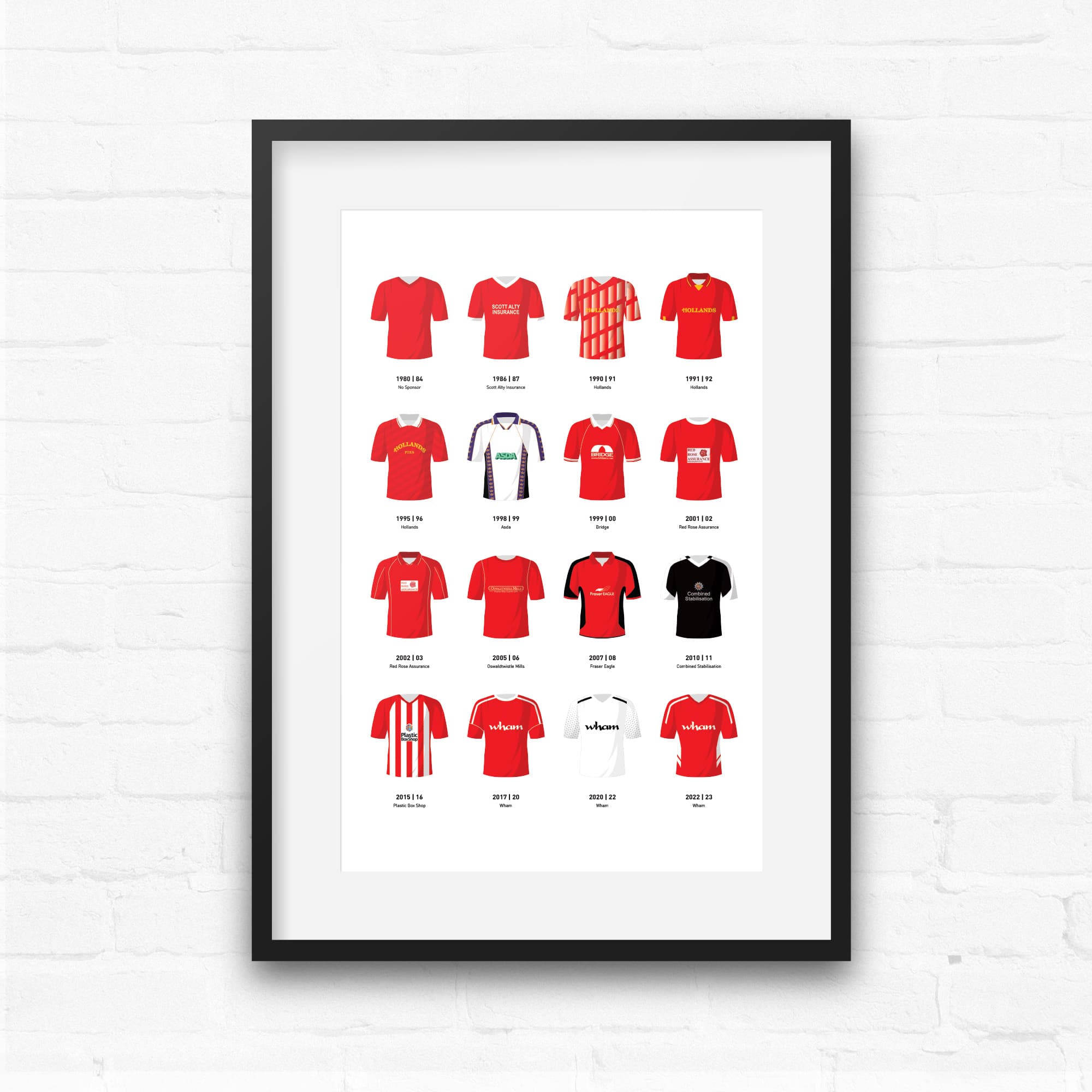 Accrington Classic Kits Football Team Print Good Team On Paper